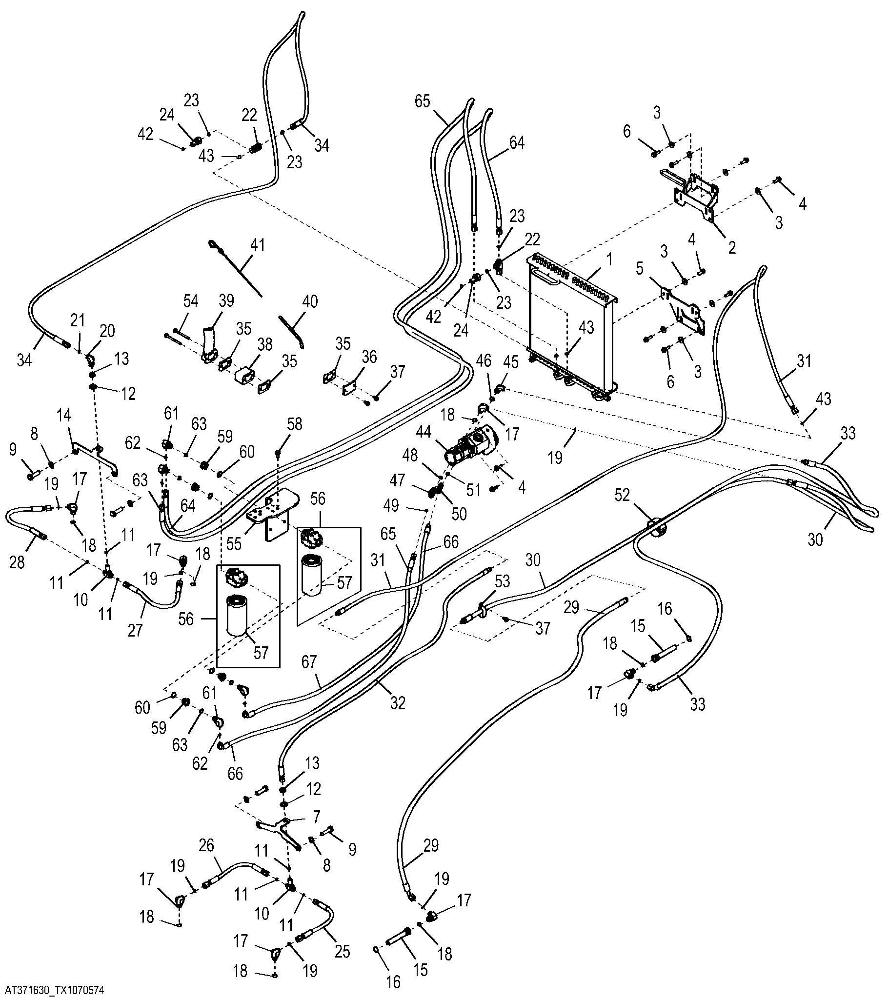 Axle Cooling System w/ Secondary Steering (626438 - )