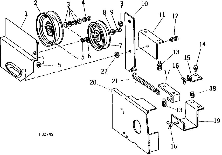 SHOE GRAIN SUPPLY AUGERS DRIVE TIGHTENER AND SHIELD