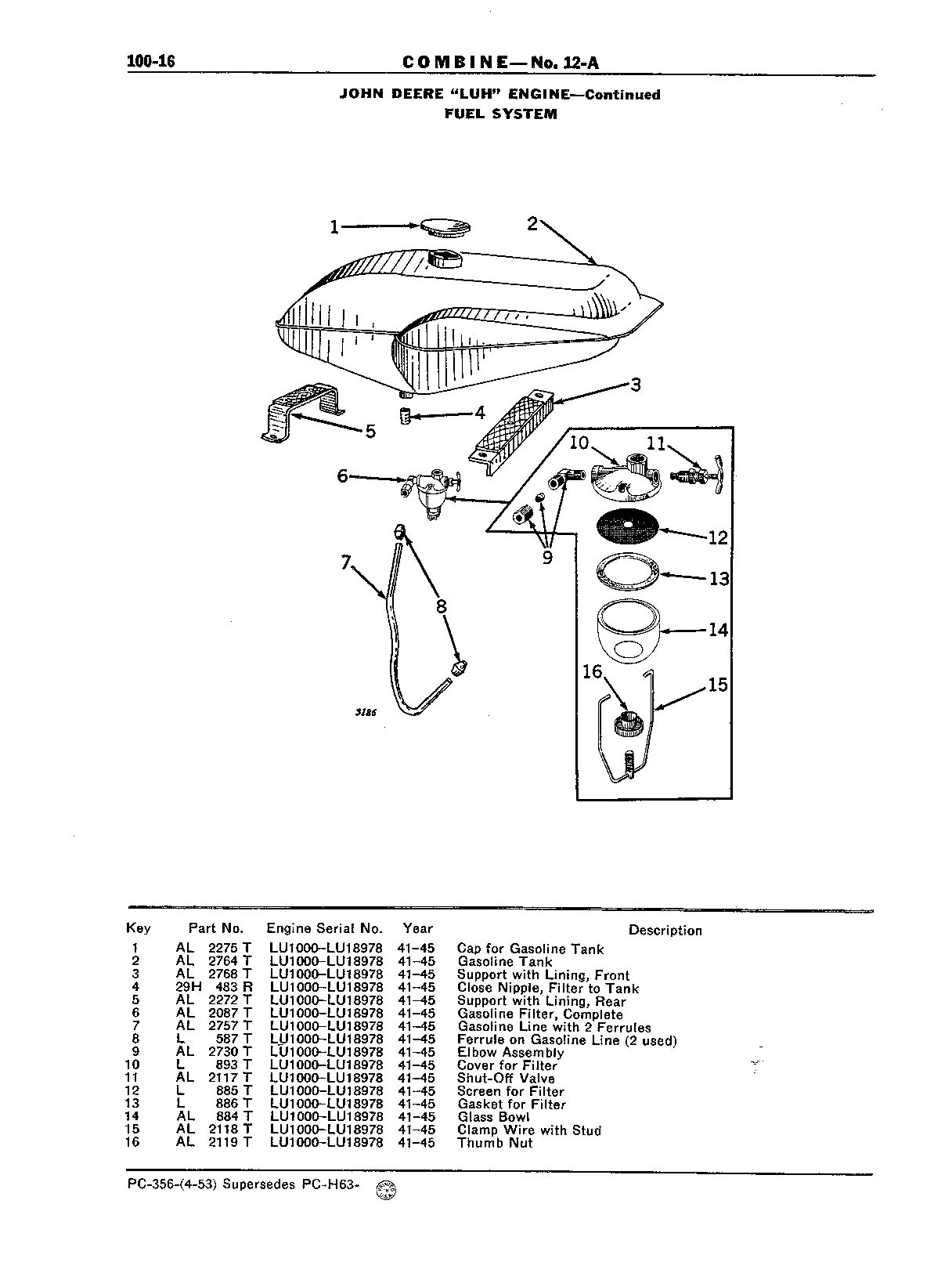 Section 100-John Deere "LUH" Engine (Continued)