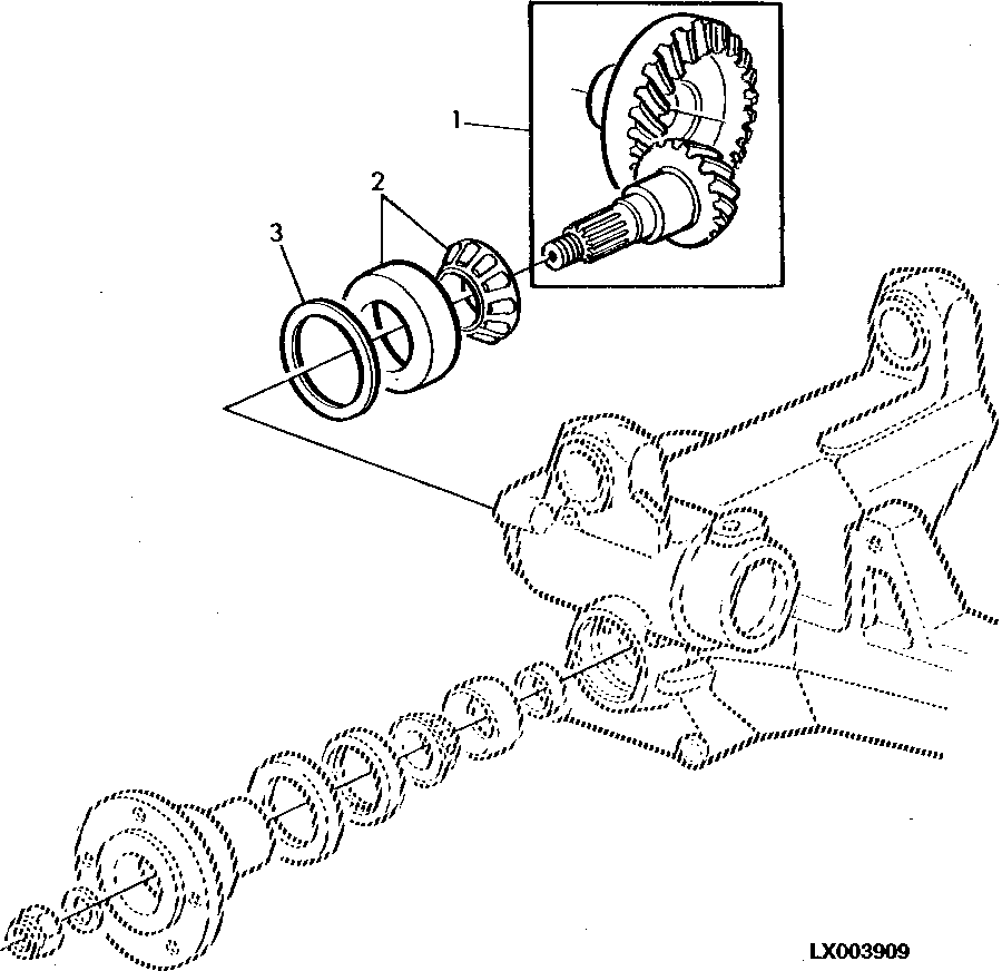 FRONT WHEEL DRIVE, BEVEL GEAR SET (APL2025/2035)