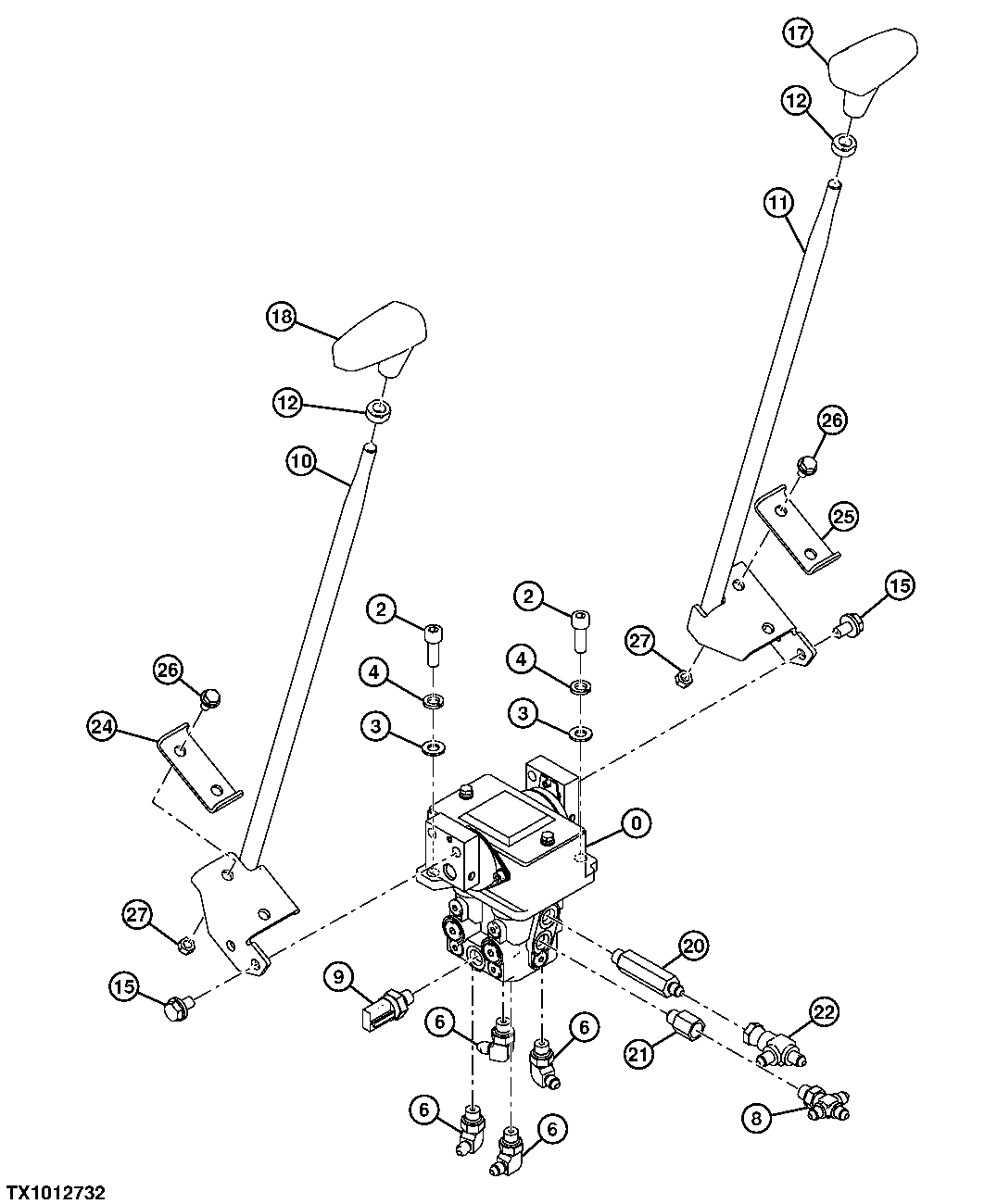 Travel Pilot Control Valve, Levers and Pedals