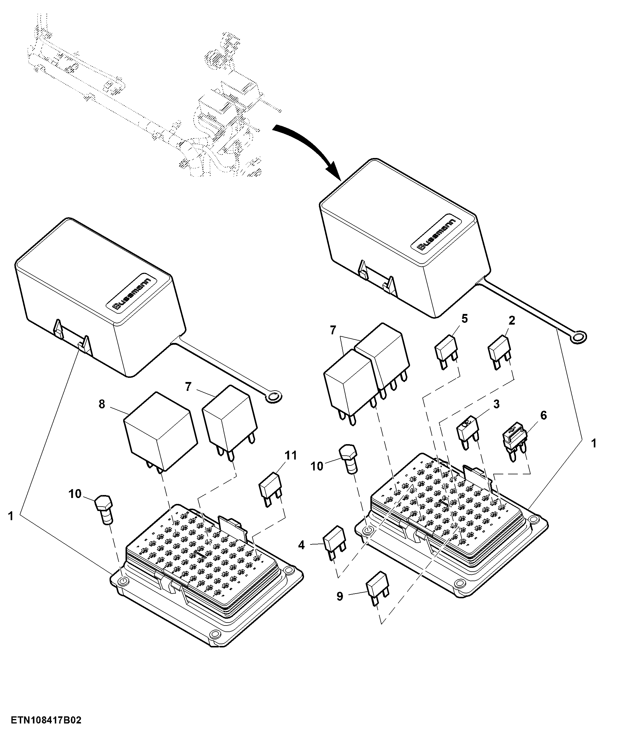 Load Center, Wiring Harness, PowrReverser™, IOOS