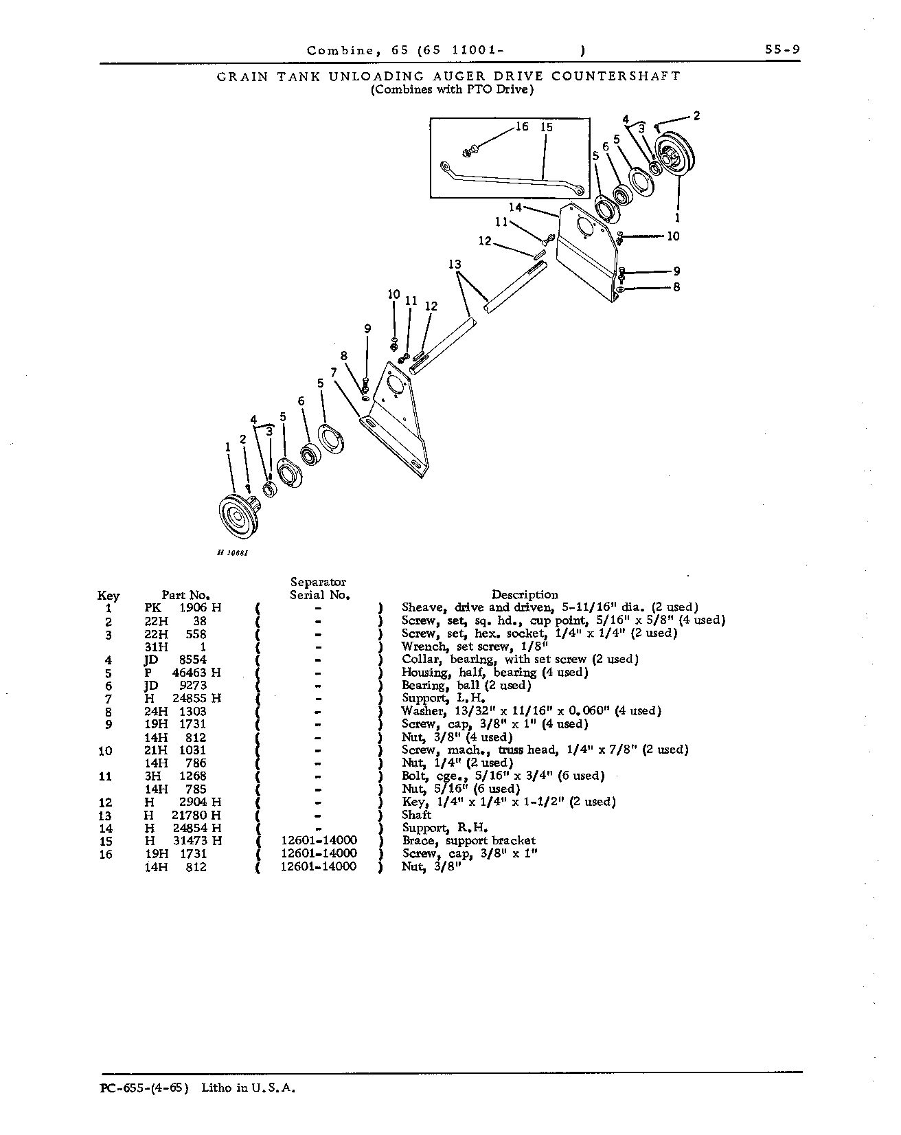 Grain Tank, Loading and Unloading Augers, and Ladder (Continued)