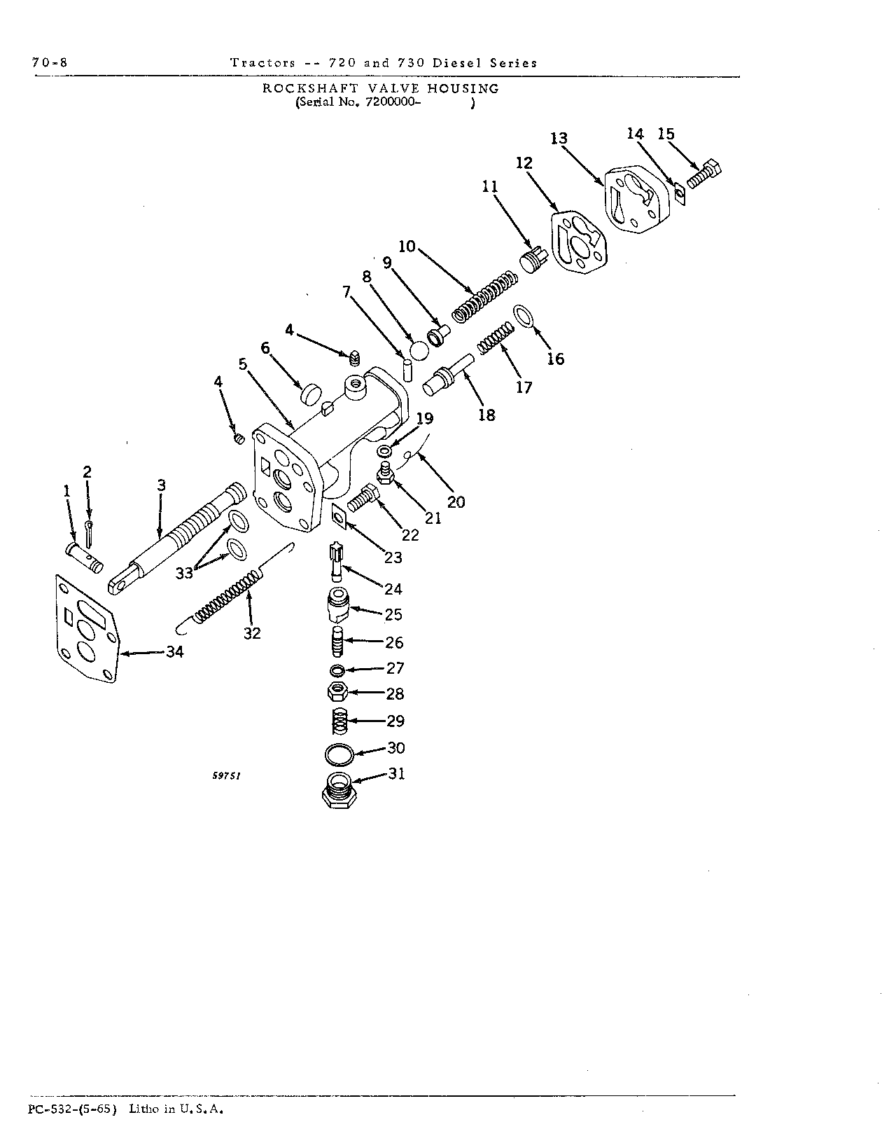 Housing, rockshaft valve