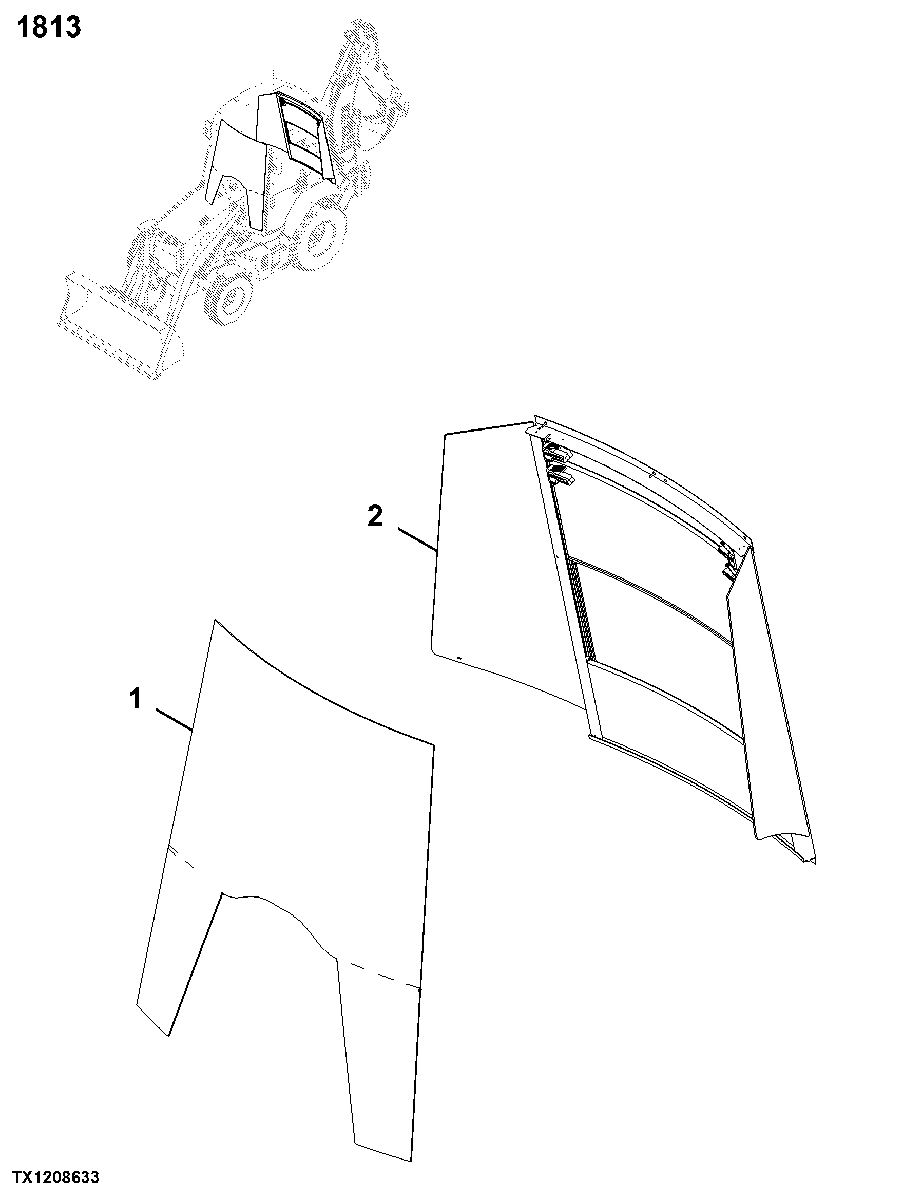 1813 Body Sides, Doors, Shields and Glazing