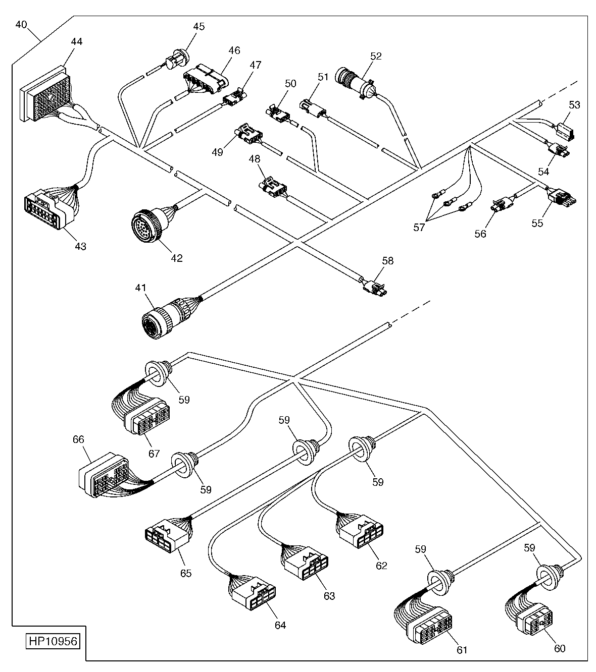 L.H. Main Wiring Harness - Continued ( - 710200)