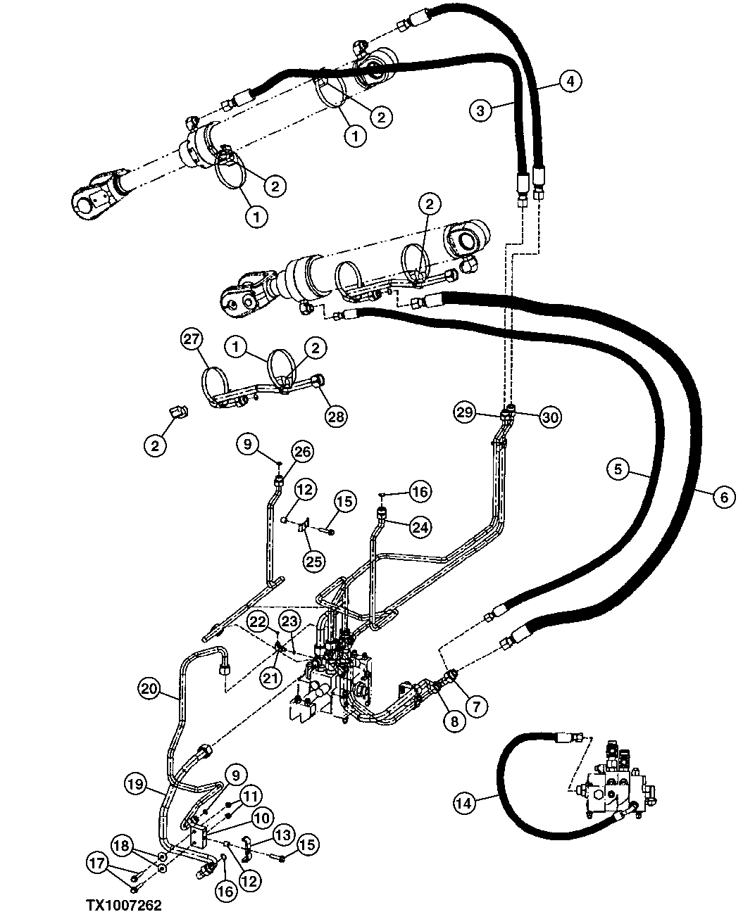 Boom and Bucket Cylinder Hydraulics (For Use With Tool Carrier or Log Loader) (568712 - )