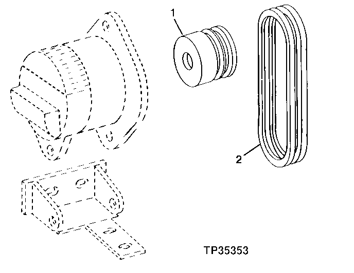 ALTERNATOR PULLEY AND BELT