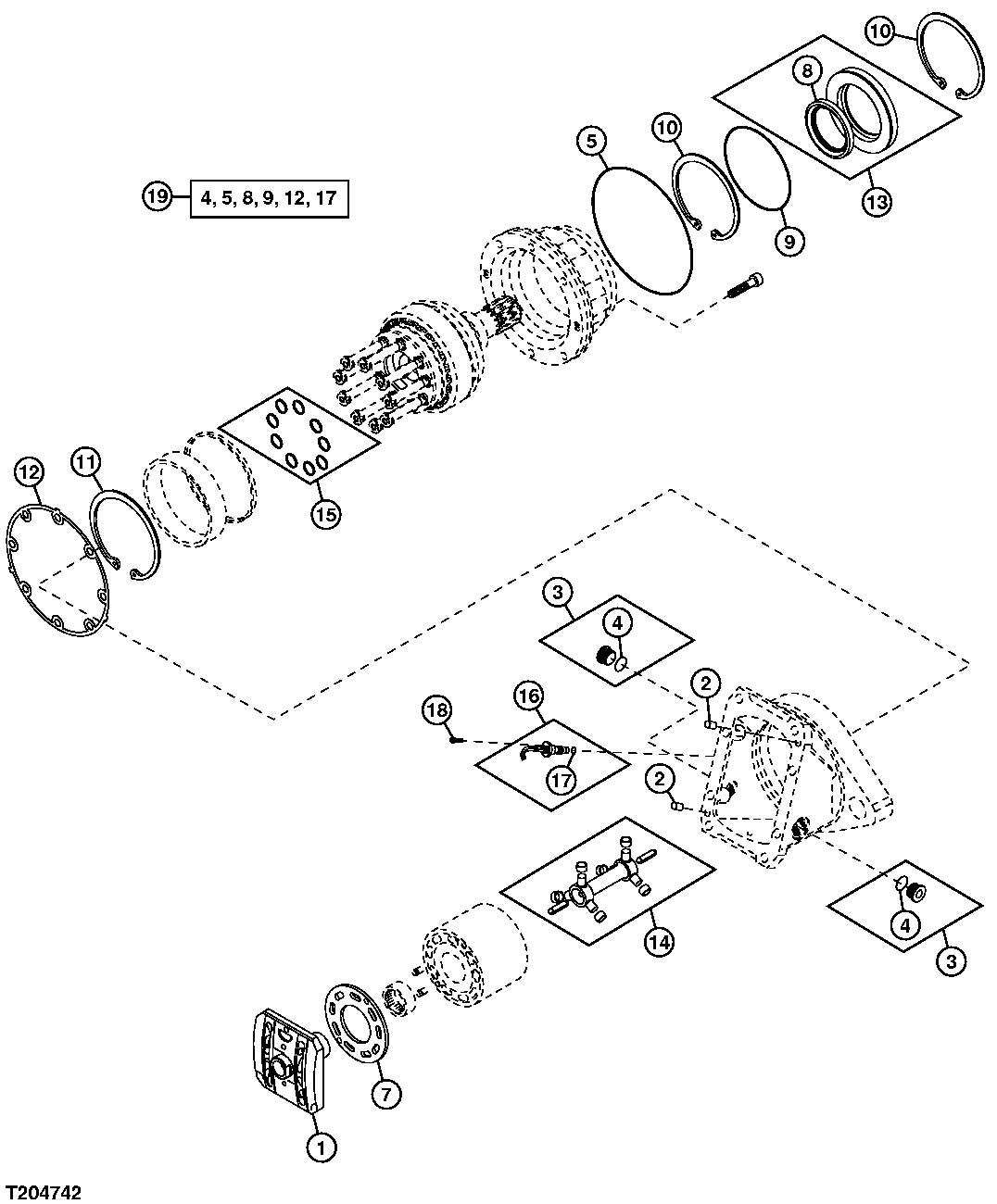 HFWD MOTOR SWASH PLATE, BEARINGS, AND SPEED SENSOR
