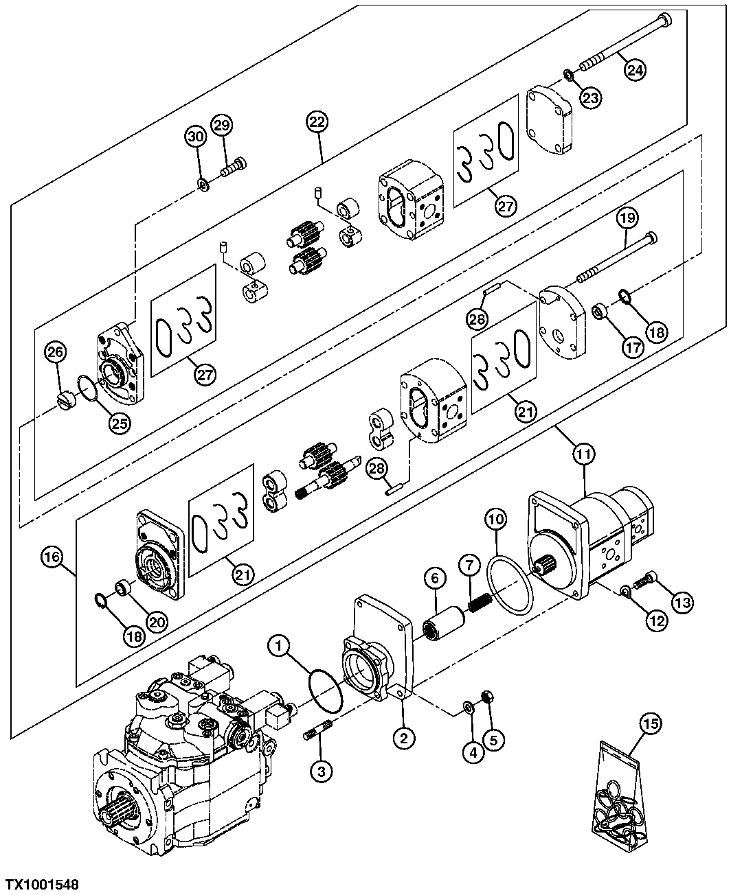 Transmission Hydrostatic Charge Pump Mounting (006200 - )