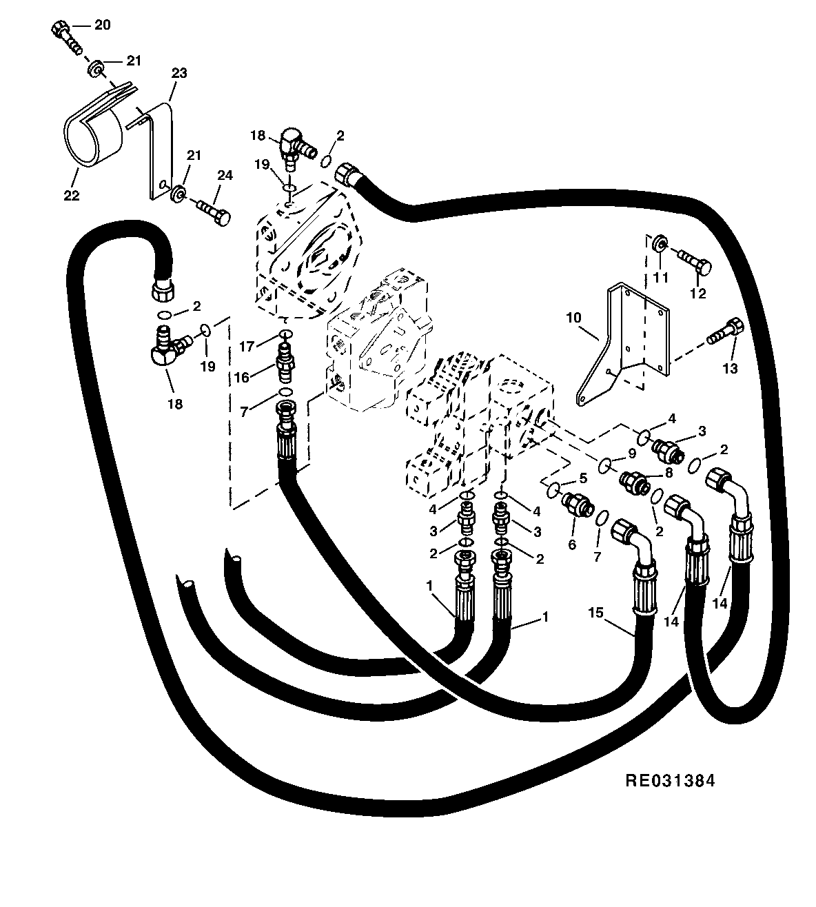 LOADER VALVES LINE (WITH ELECTRO-HYDRAULIC VALVE)