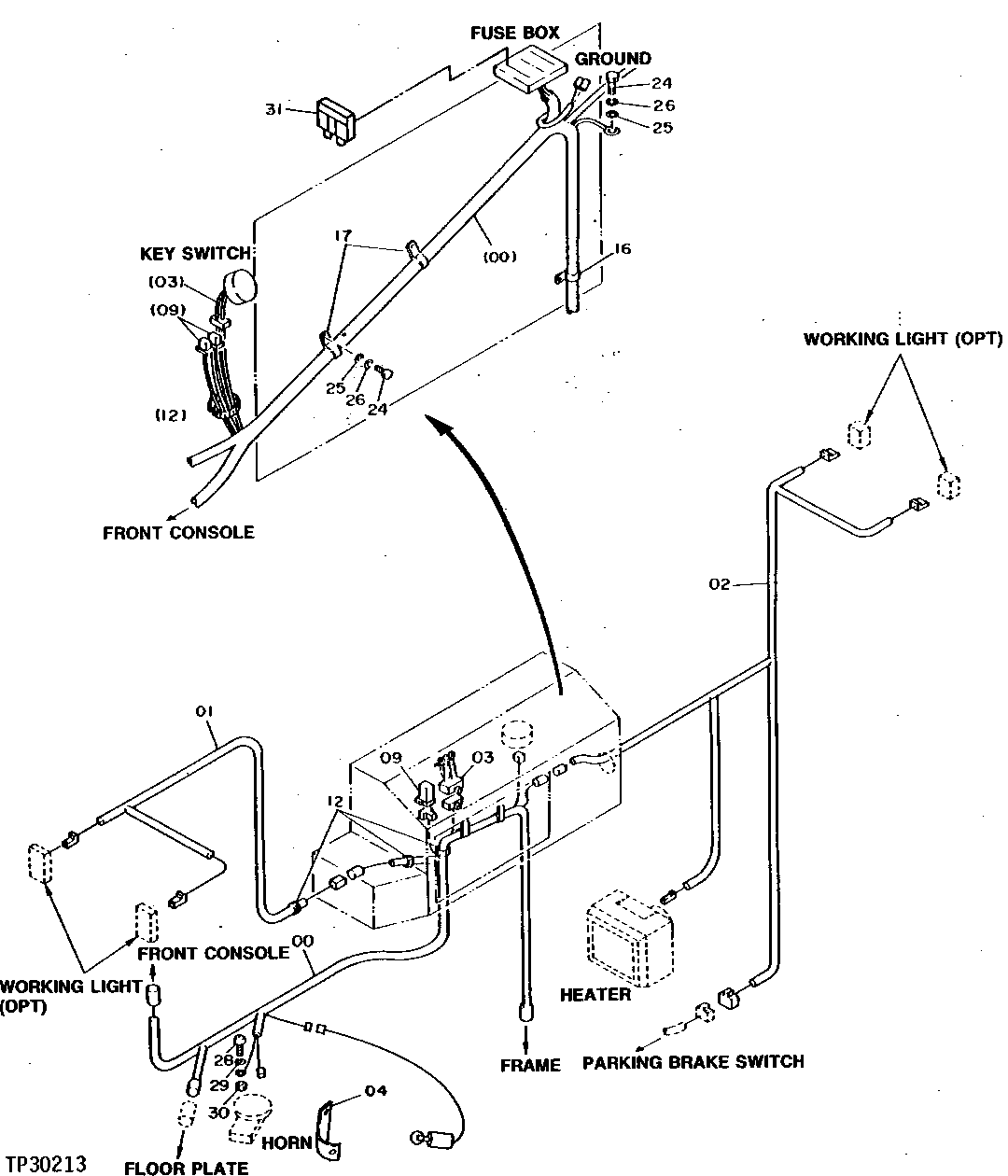 OPERATOR'S STATION WIRING HARNESS (WITH CANOPY) ( - 000345)