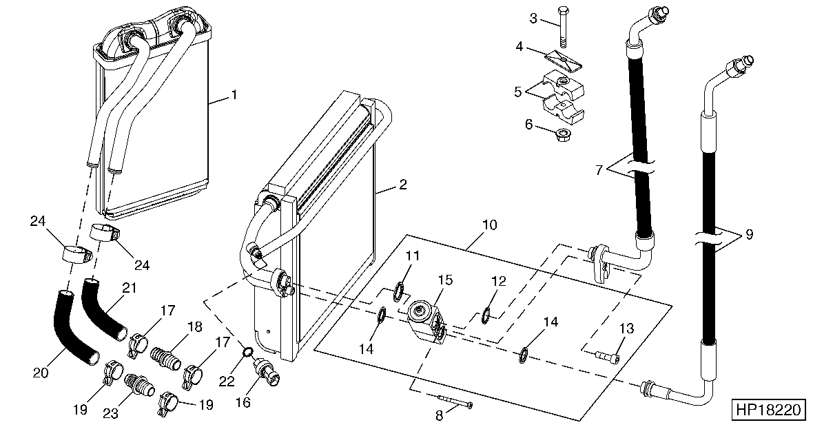 Air Conditioning System - Evaporator Heater (720501 - )