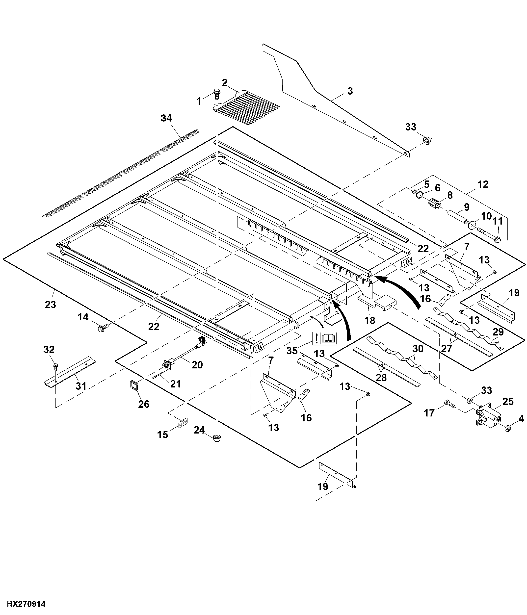 Chaffer Element And Touchset Automatic Combine Adjustment