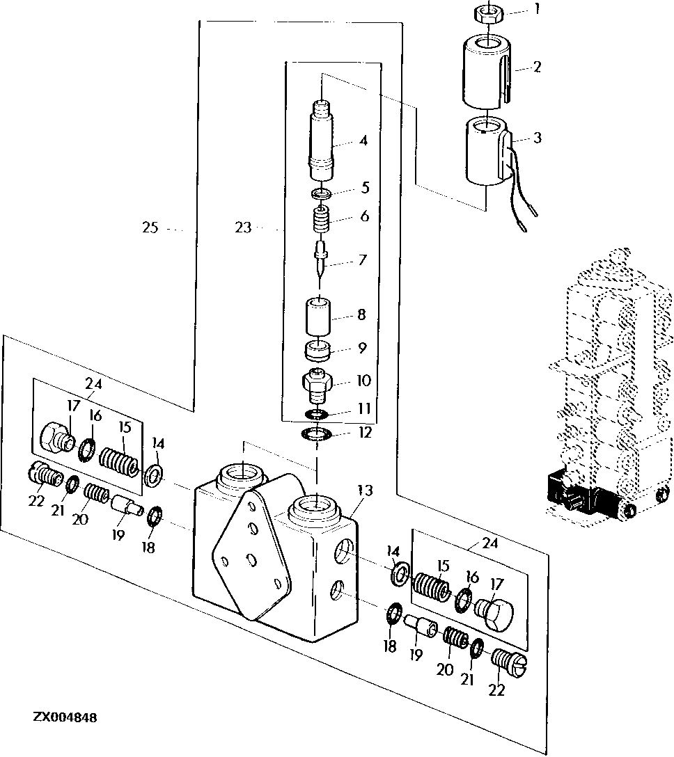 HYDRAULIC VALVE FOR SWINGING UNLOADING AUGER