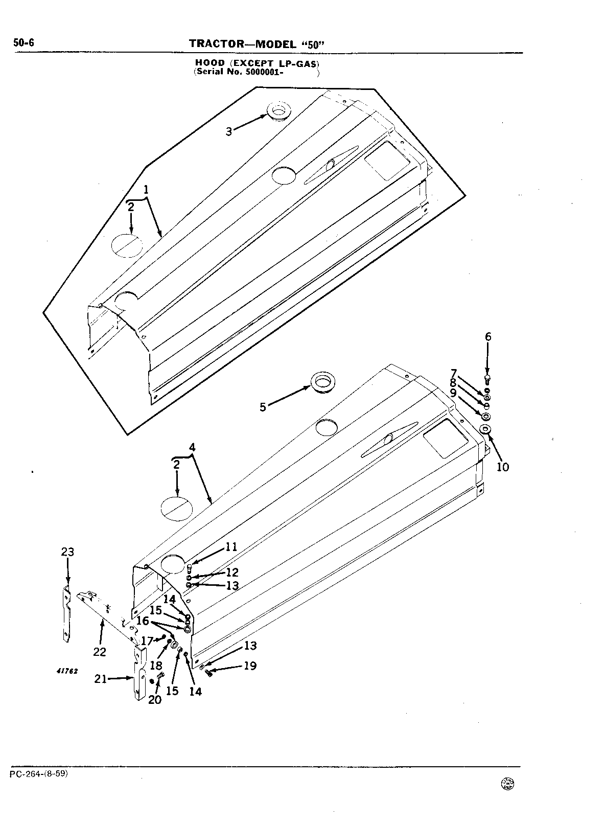 Section 50 - Tools, Instrument Panel, Gauges, Hood, Grille, and Fenders (Continued)