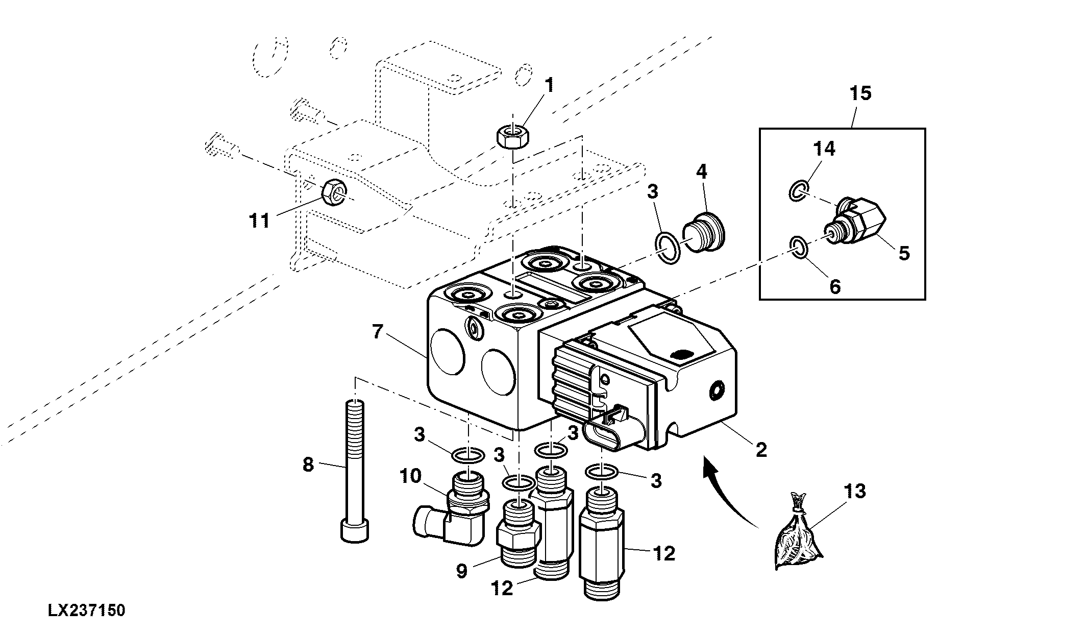 STEERING VALVE, ELECTR. / HYDRAUL. (AUTOTRAC)