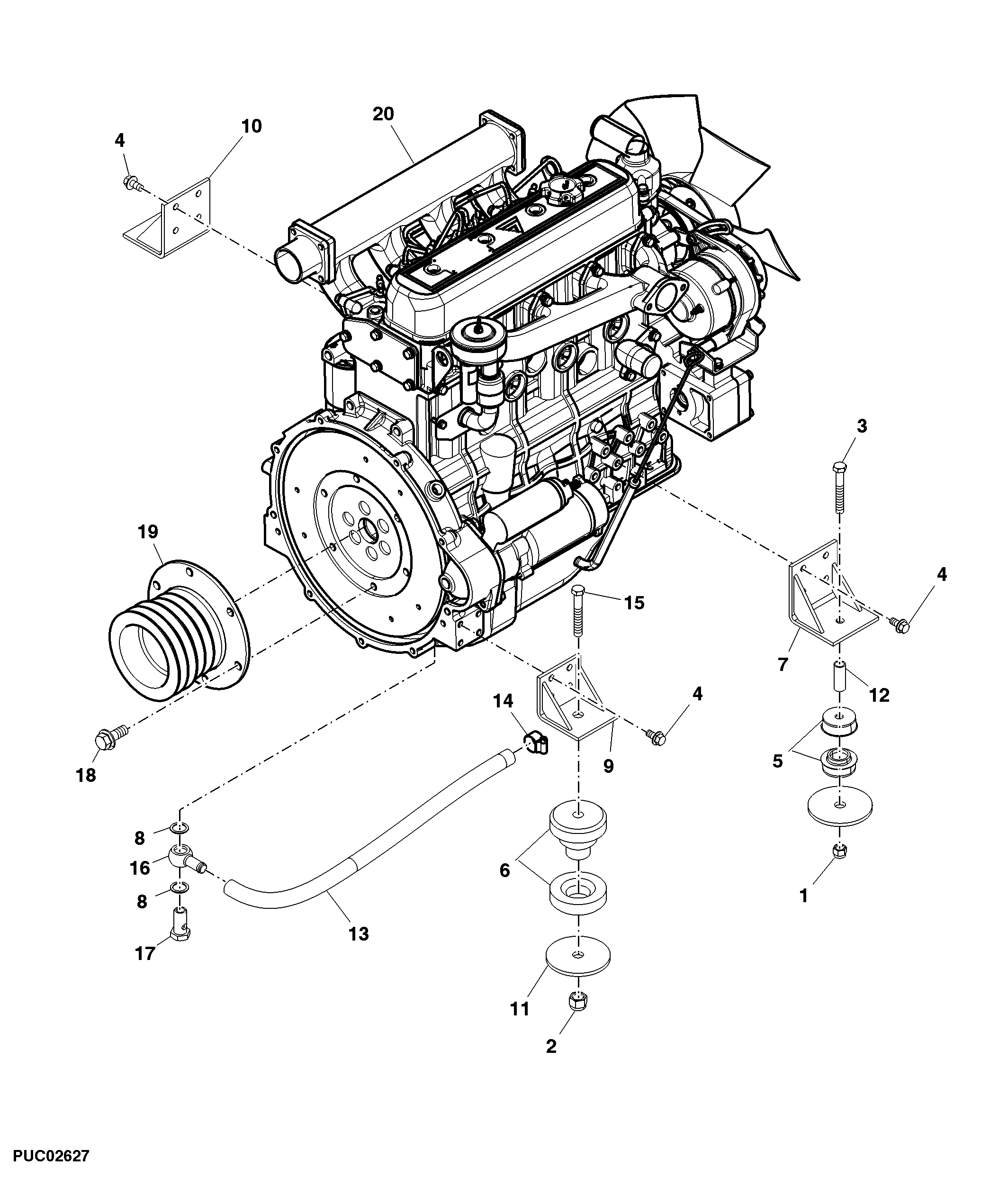Engine and Support, XinChai 498BT Engine Version