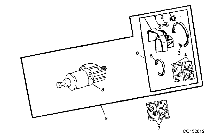 COMPONENTS FOR STARTING MOTOR - 8.1L ENGINE