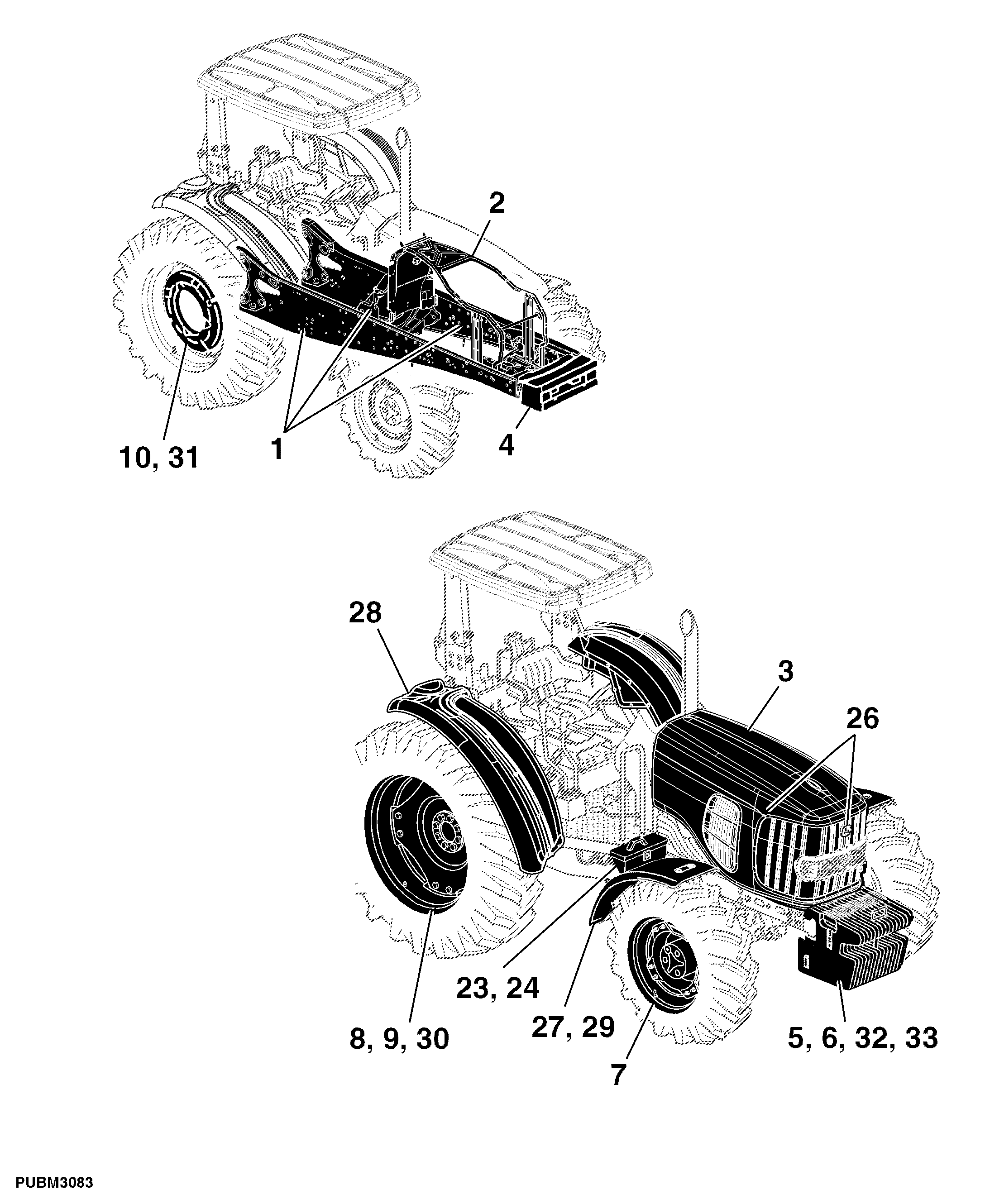80 FRAME, FRONT AXLES, SHEETS, MISCELLANEOUS