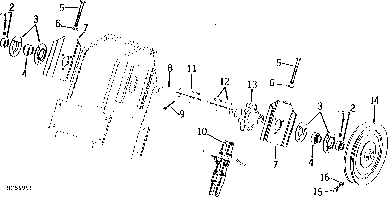 CLEAN GRAIN ELEVATOR CONVEYOR CHAIN SHAFT, SHEAVE, AND SPROCKETS