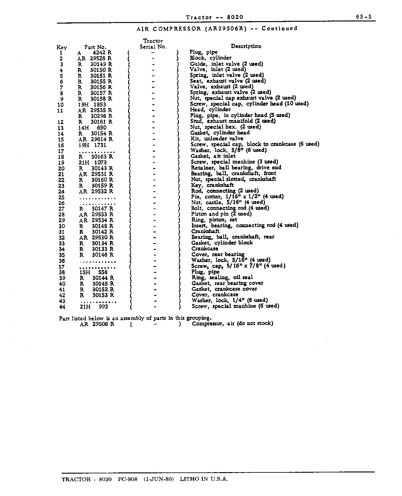 Section 65-Compressed Air System (Continued)
