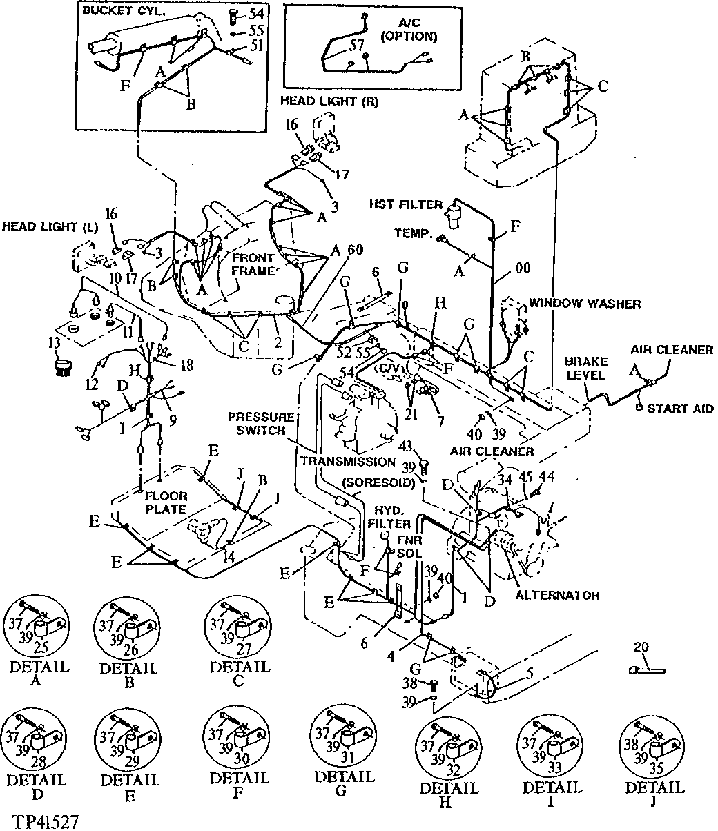 MAIN WIRING HARNESS AND HEATER (WITH CAB) (000286 - )