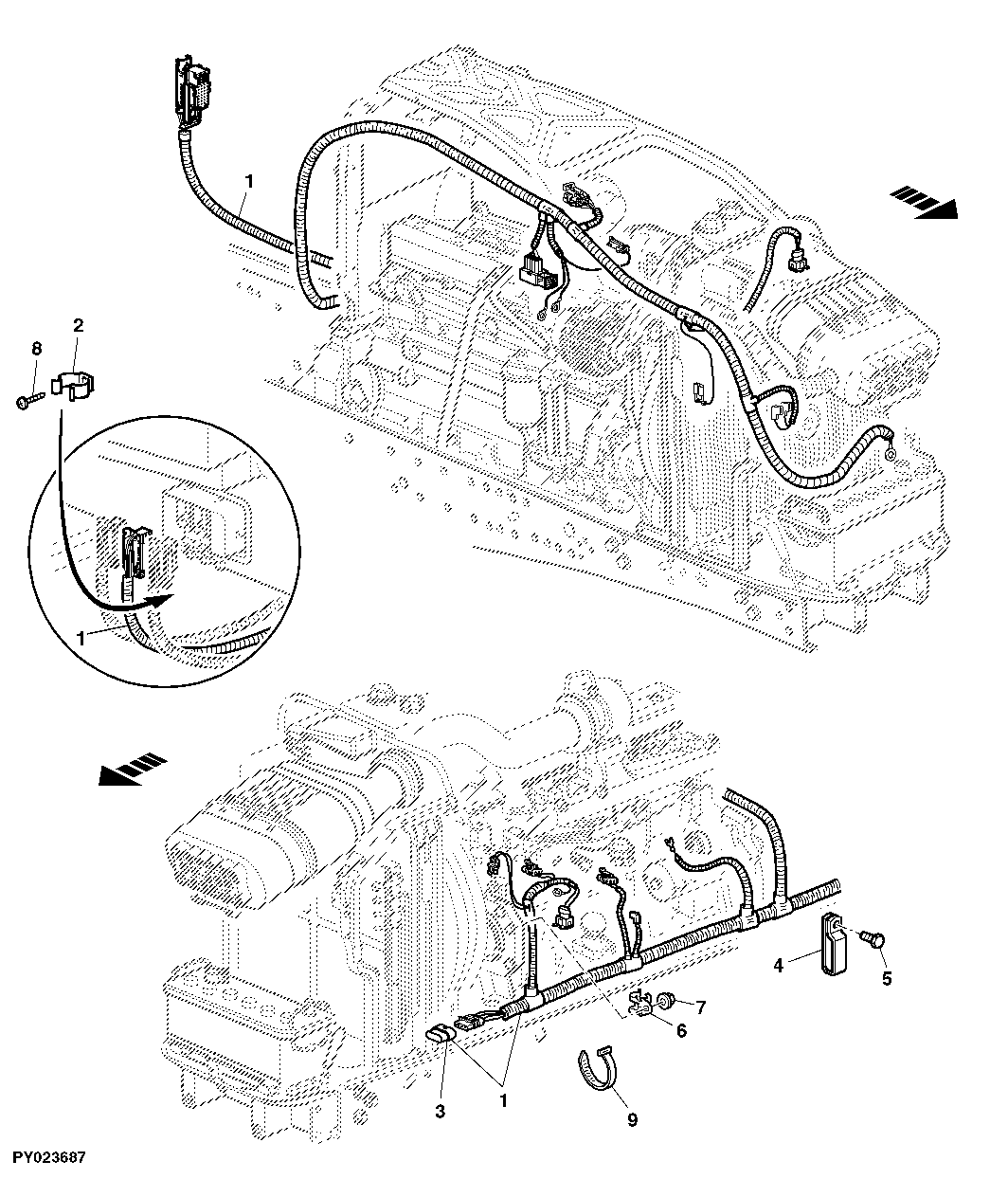 ENGINE WIRING HARNESS, WITH DELPHI FUEL INJECTION PUMP DP201