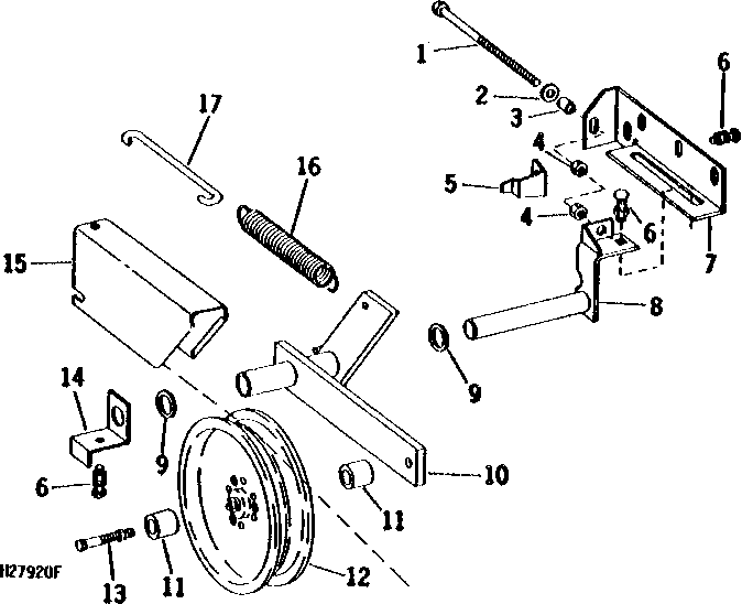 PLATFORM AND FEEDER HOUSE VARIABLE DRIVE MIDDLE BELT TIGHTENER SIDEHILL