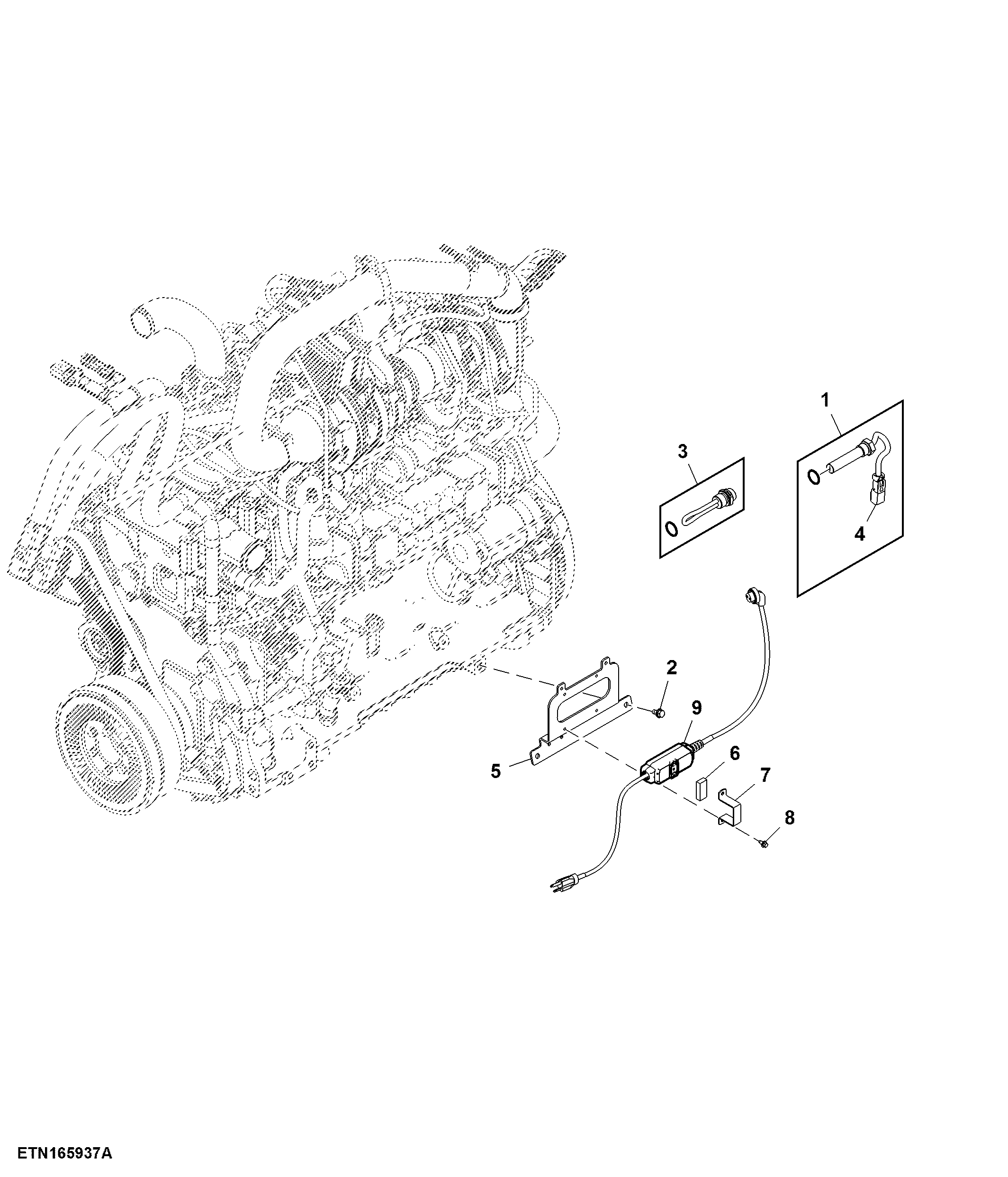 Coolant Heater, 120 V, W/O Ether Aid and Label, 6.8 L Engine