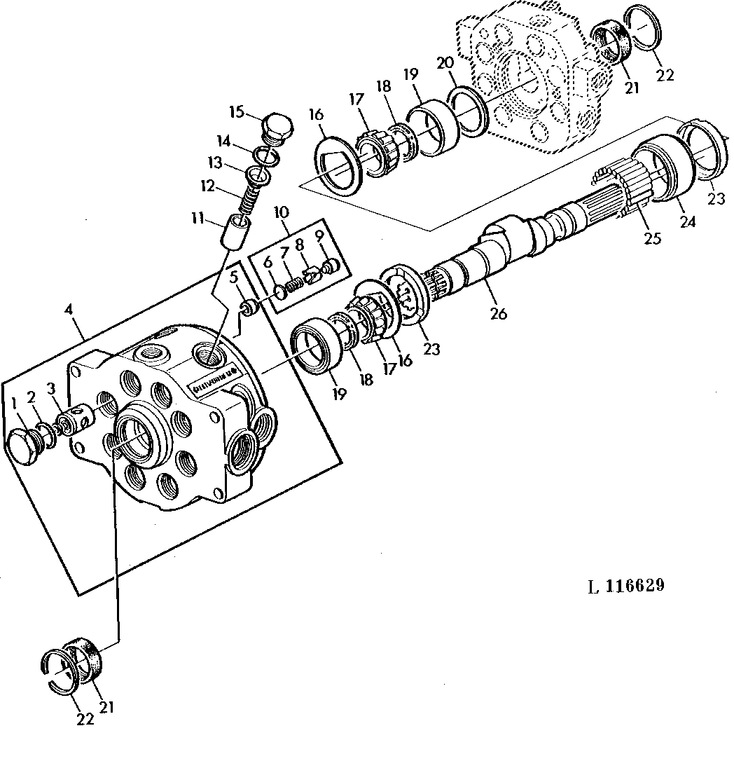 DRIVE THRU HYDRAULIC PUMP (40CM3=2.4 CU.IN.)