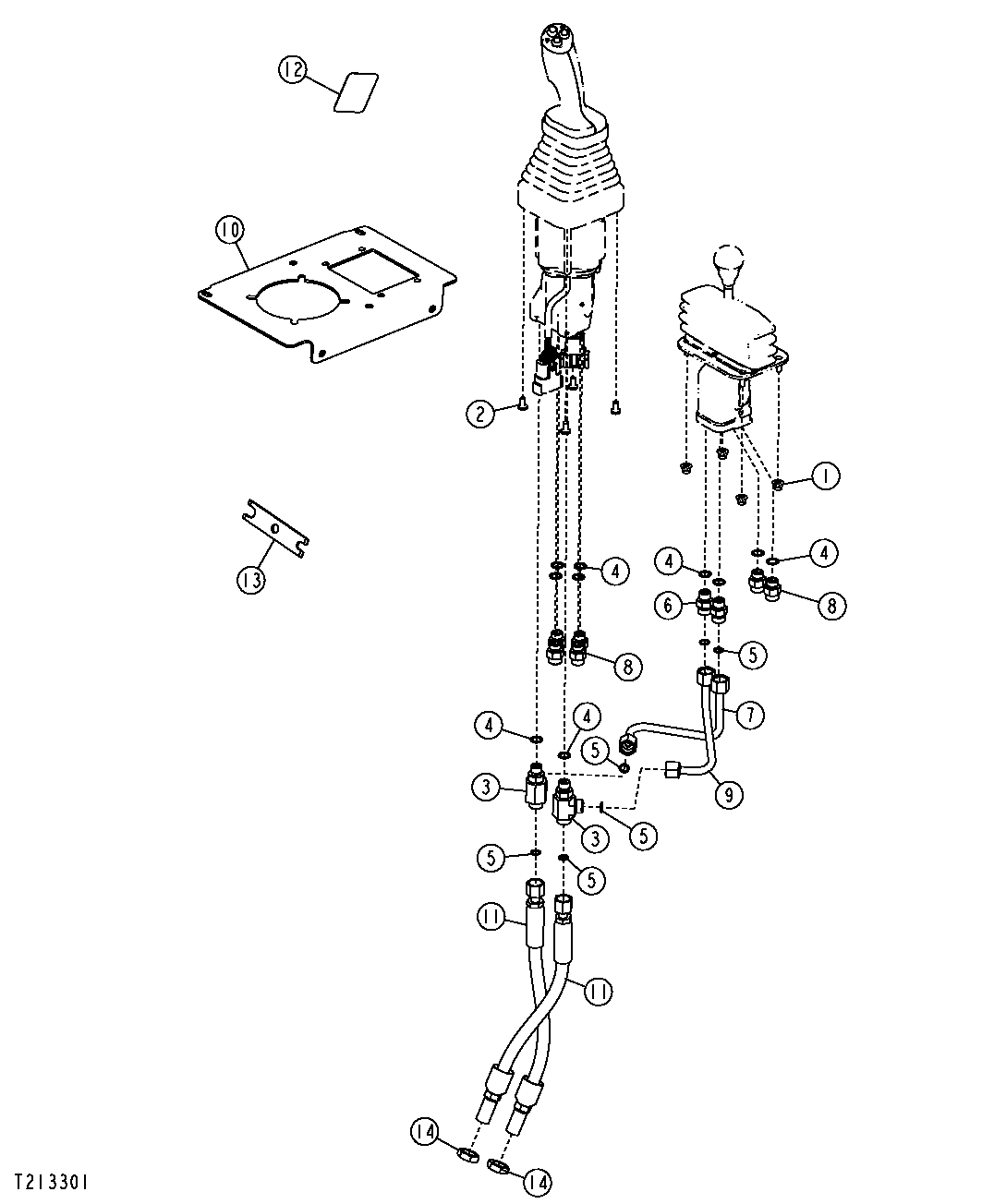 SINGLE LEVER CONTROLLER AND AUXILIARY MOUNTING BRACKET
