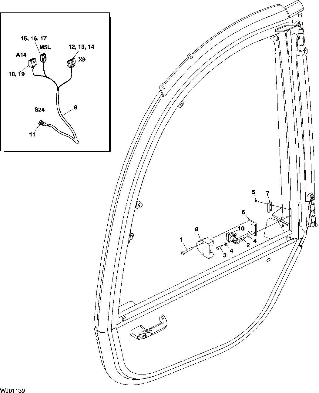 Cab Door Switch and Wiring Harness (Field Kit)
