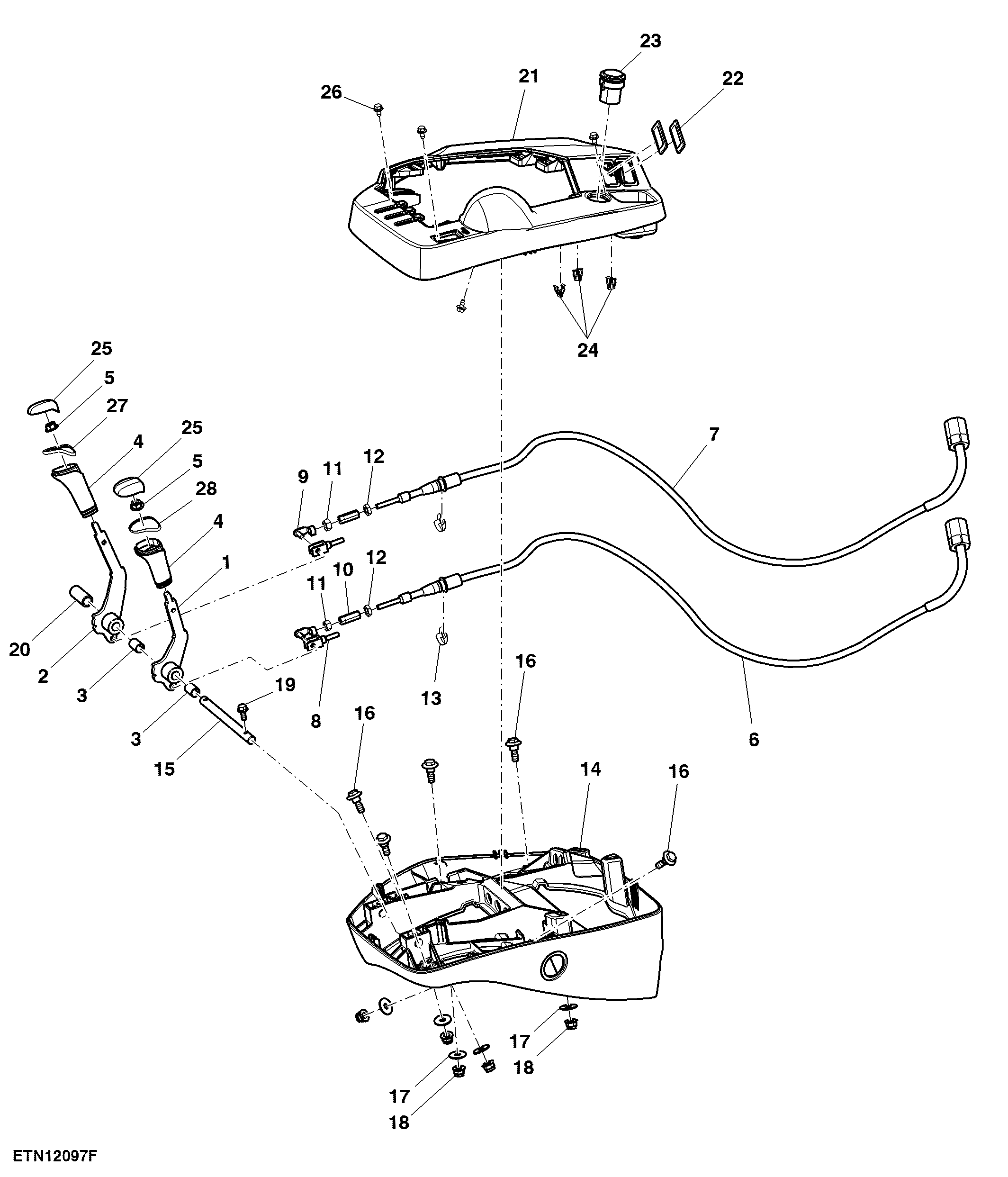 Rear Scv Control Levers, Dual, Open Operator's Station