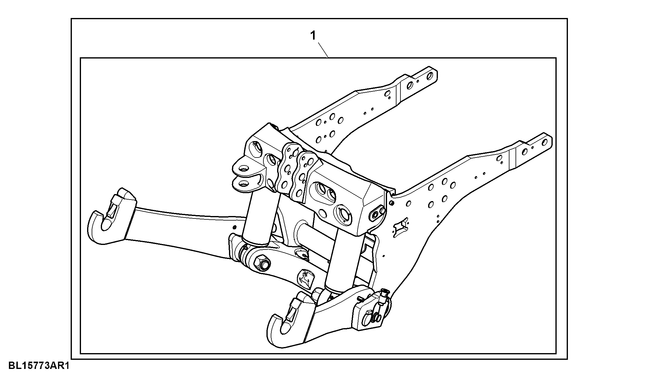 Attachment, Front 3 Point Hitch, Category 3