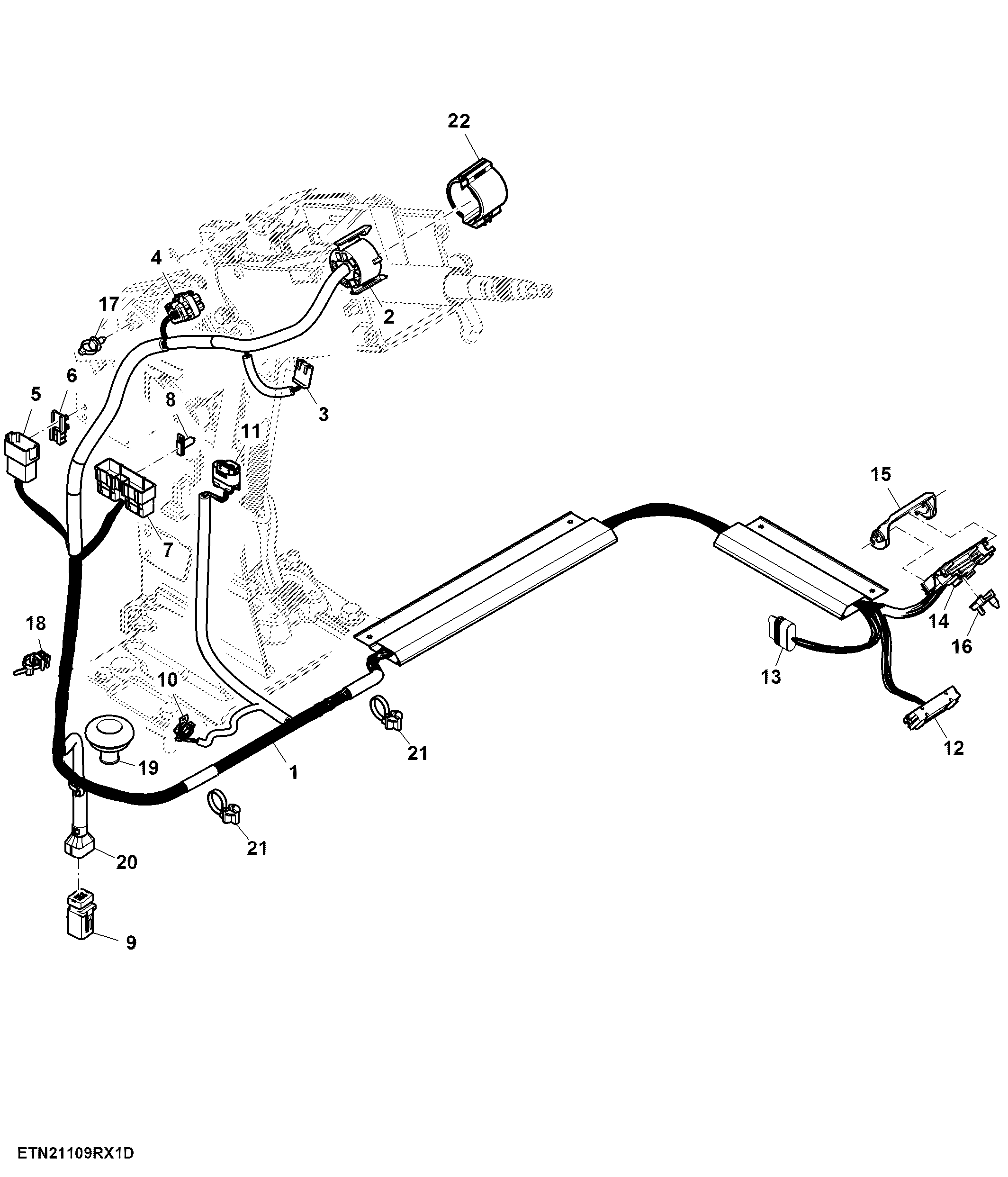 Wiring Harness, Steering Valve, W/ Back Up Pump ( - 803999)