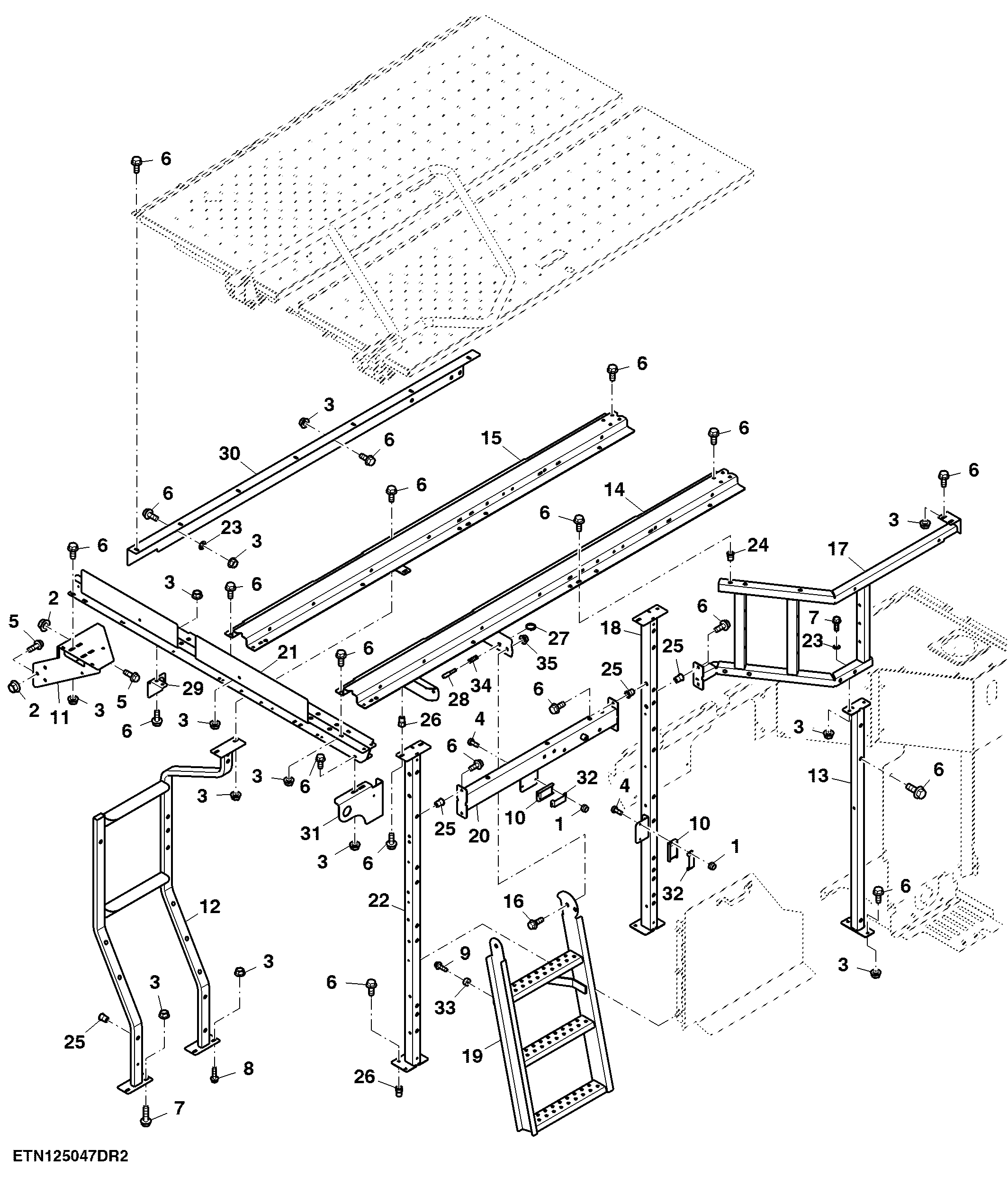 Engine Covers, Support Structure (110100 - )