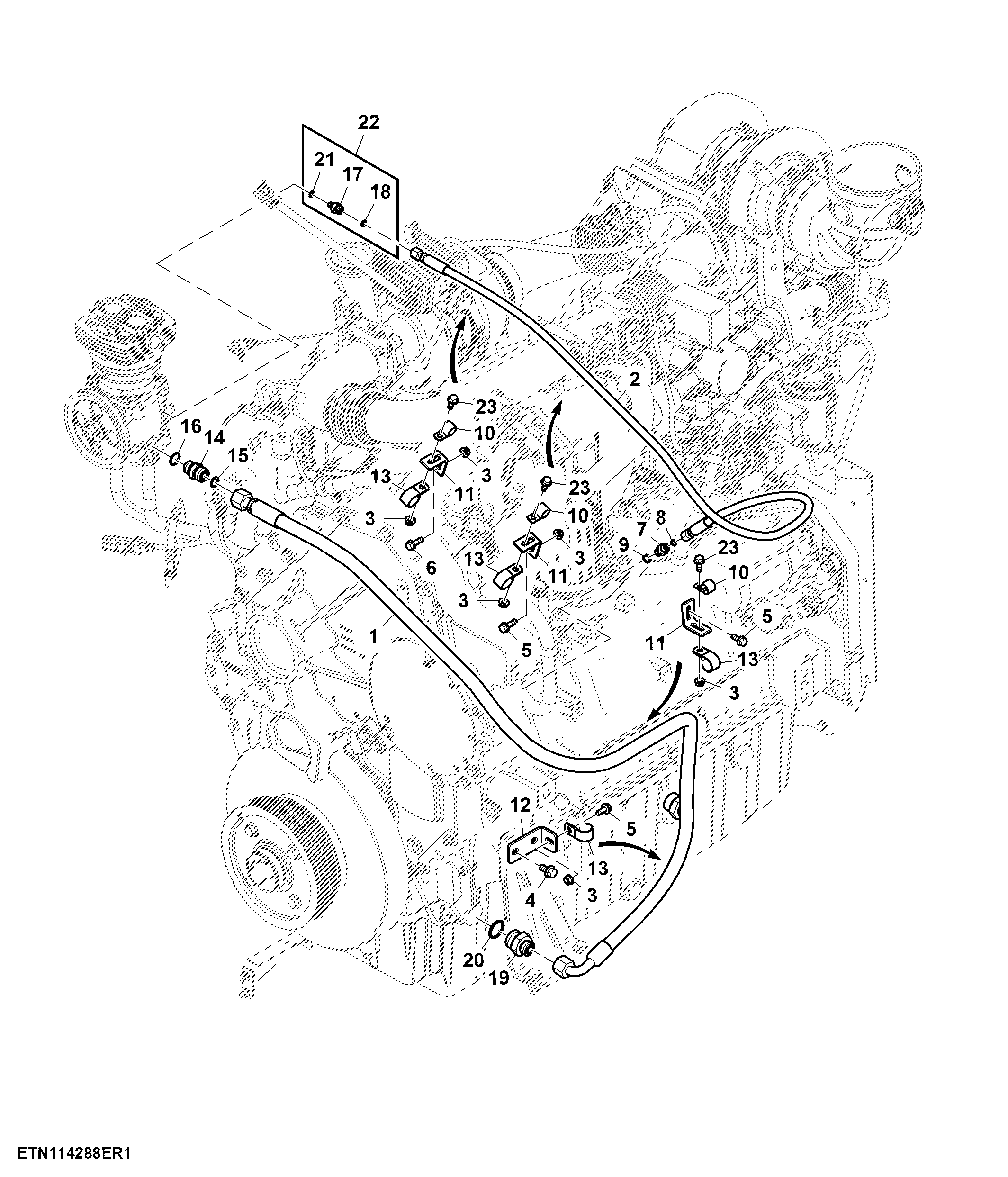 Air Compressor Lubrication Line, Final Tier 4