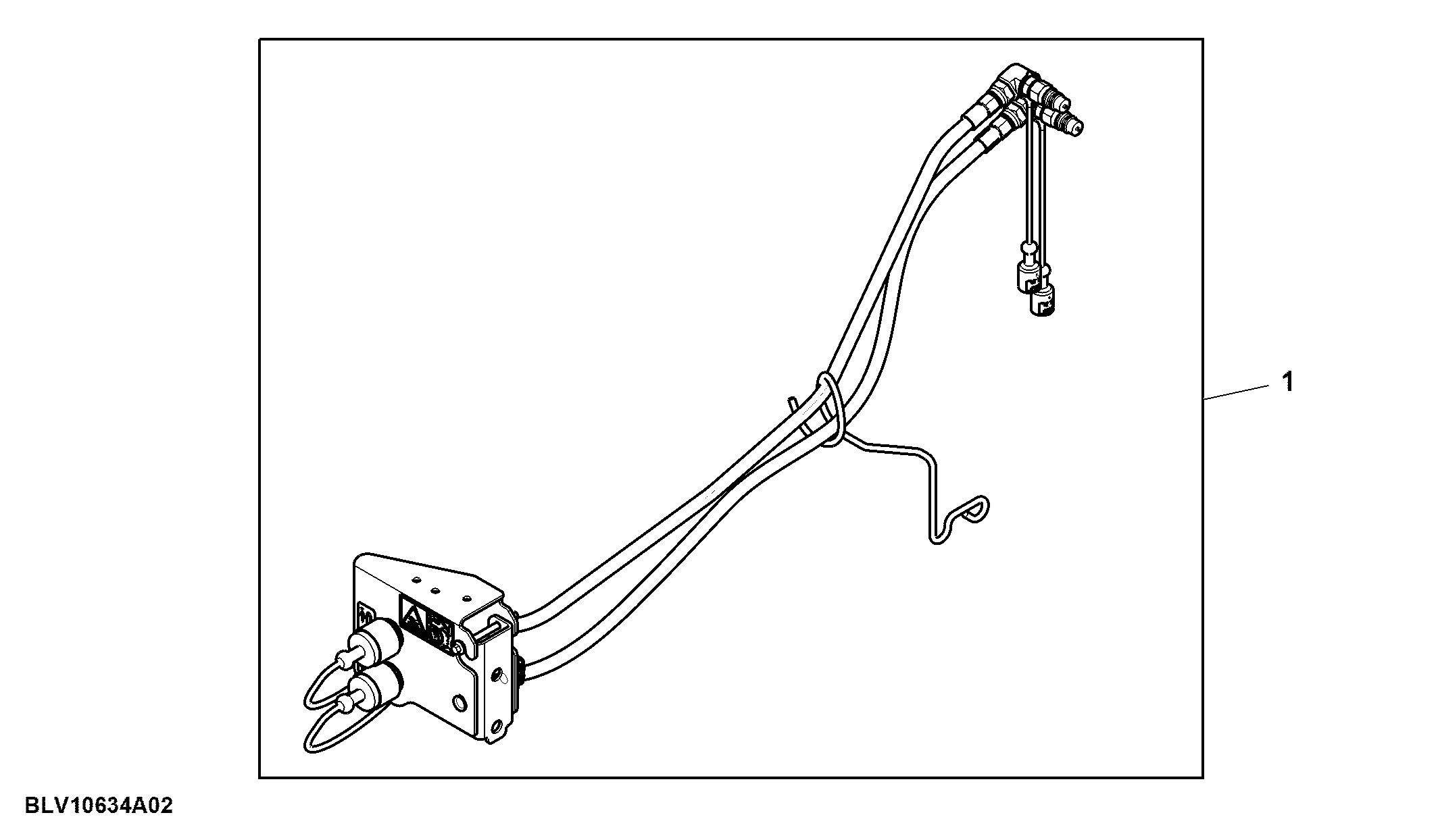 Attachment, Mid Hydraulic Coupler, Front Three Point Hitch