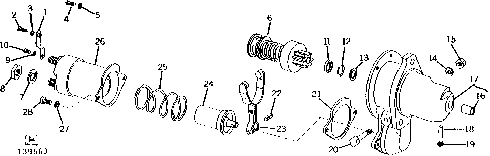 STARTING MOTOR DRIVE MOTOR AND SWITCH ASSEMBLY