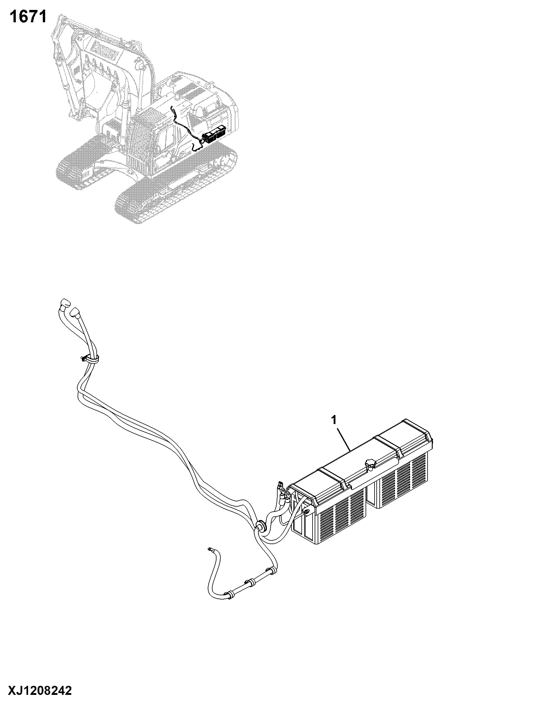 1671 Batteries, Support and Cables E240