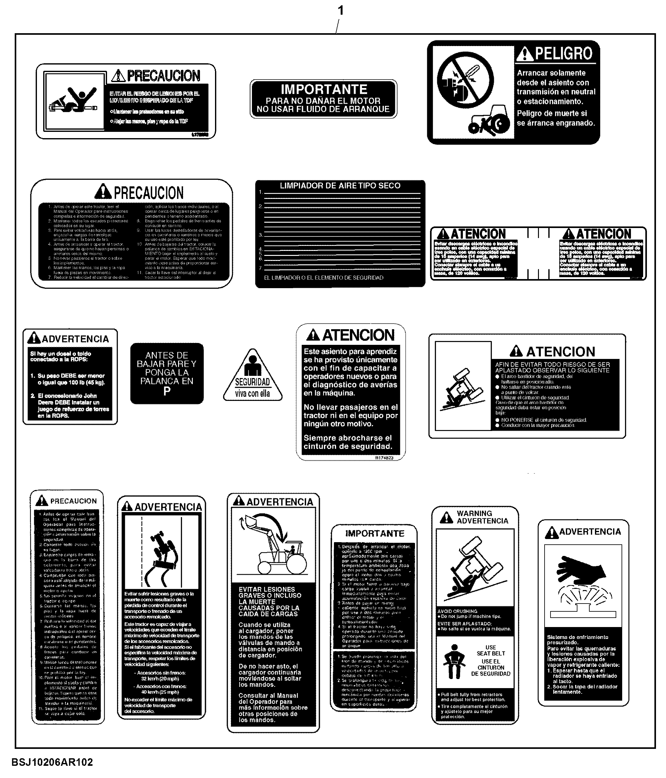 Attachment, Decals, Spanish
