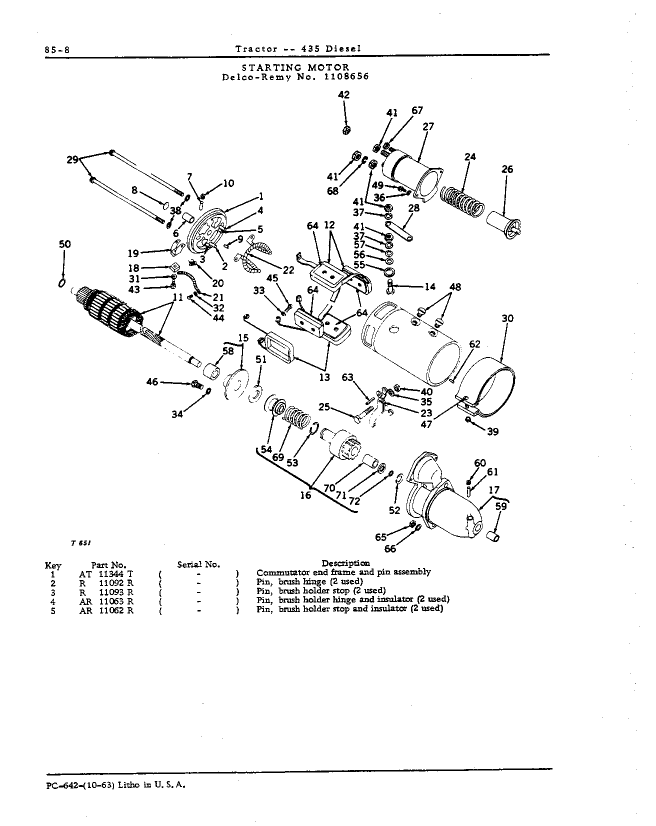 Armature, starting motor