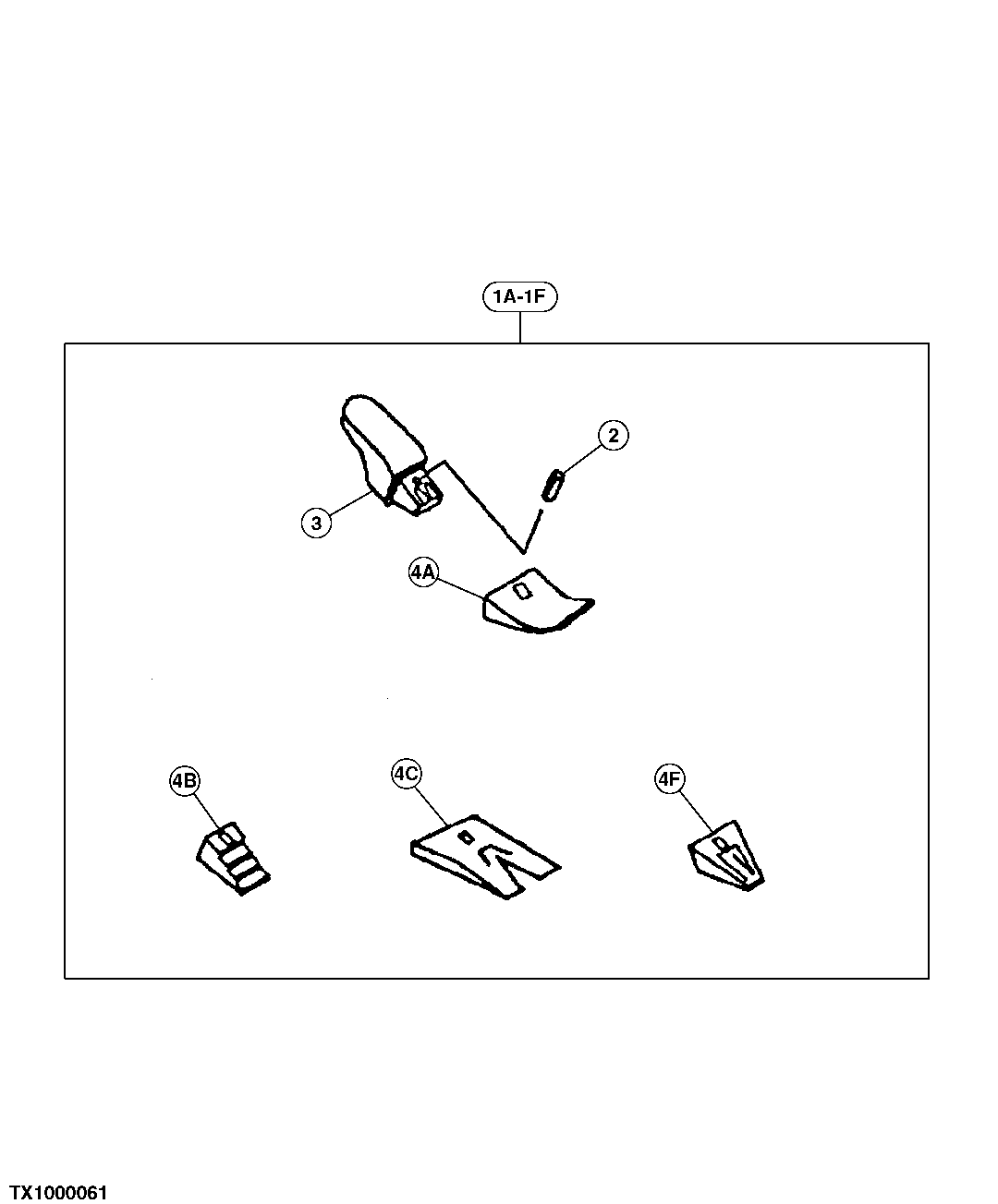 GENERAL PURPOSE BUCKET TOOTH ASSEMBLY (SEE FOOTNOTE) (CONTINUED)