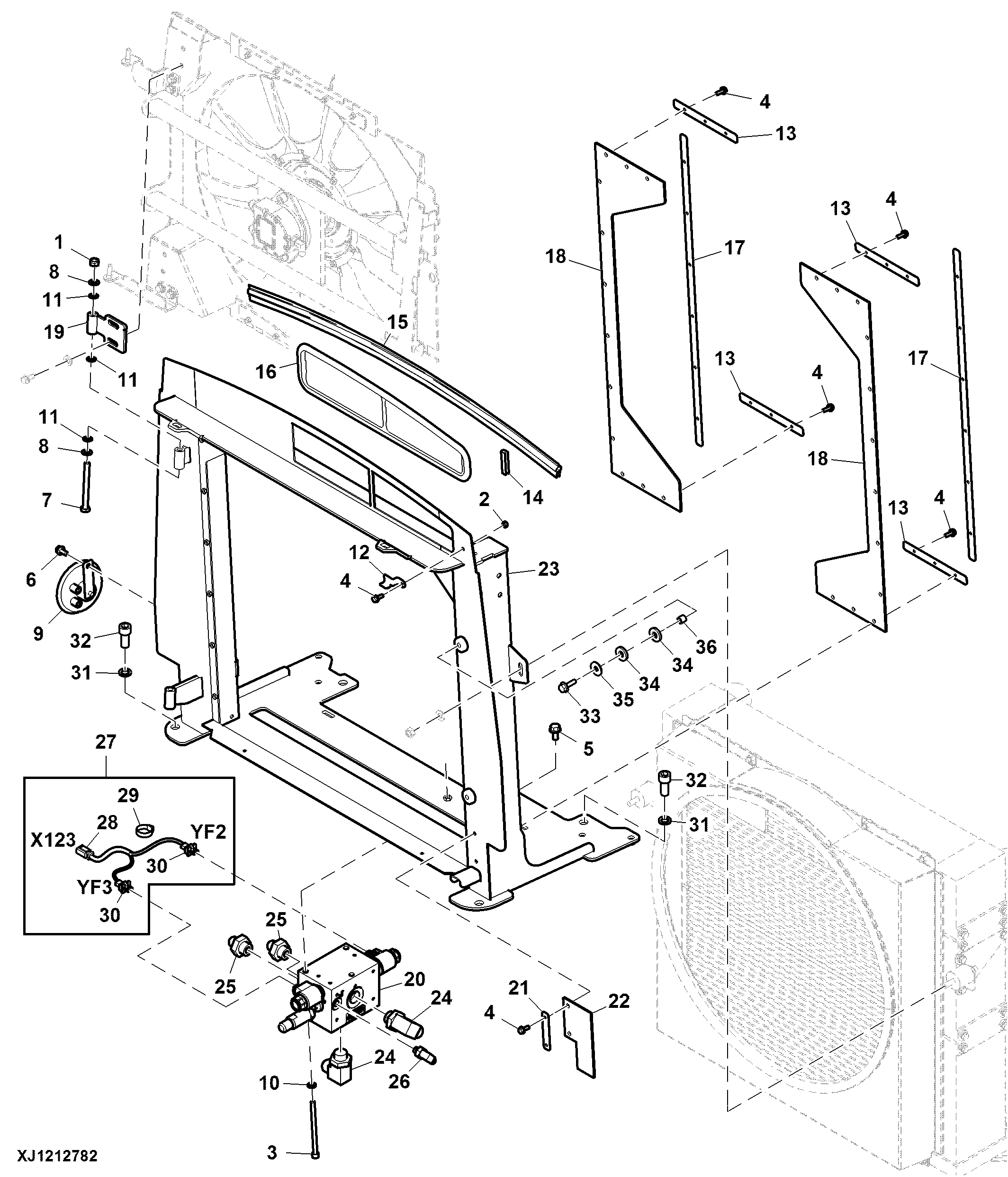 Oil Cooler Bracket / Radiator Shroud (005277 - )