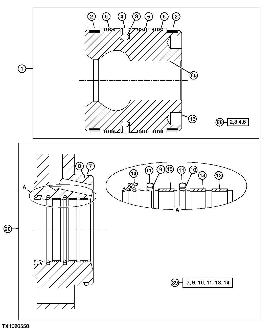 Blade Hydraulic Cylinder Piston and Rod Guide (Power Pitch)