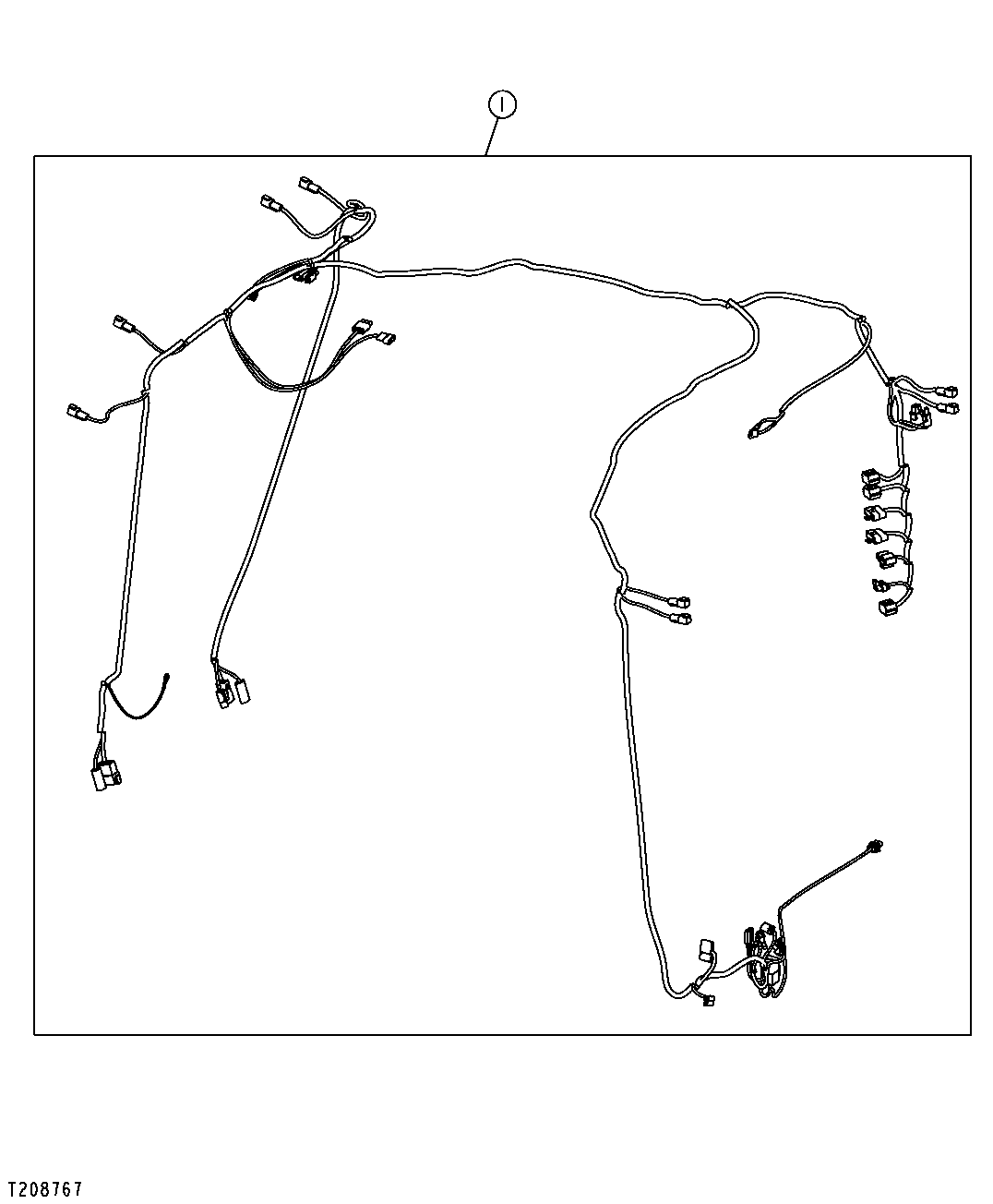 ROOF/PRECLEANER HARNESS (SN 589357- )