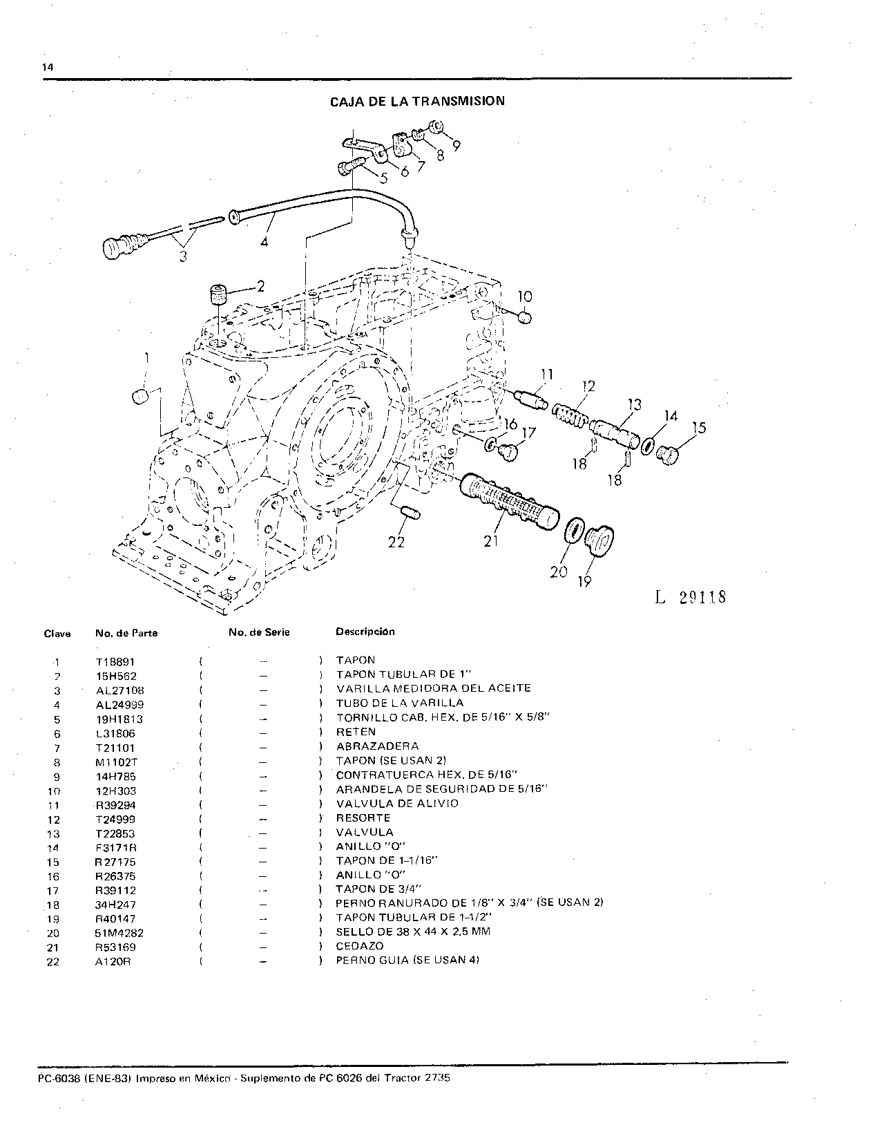 Caja de la Transmision (Continued)