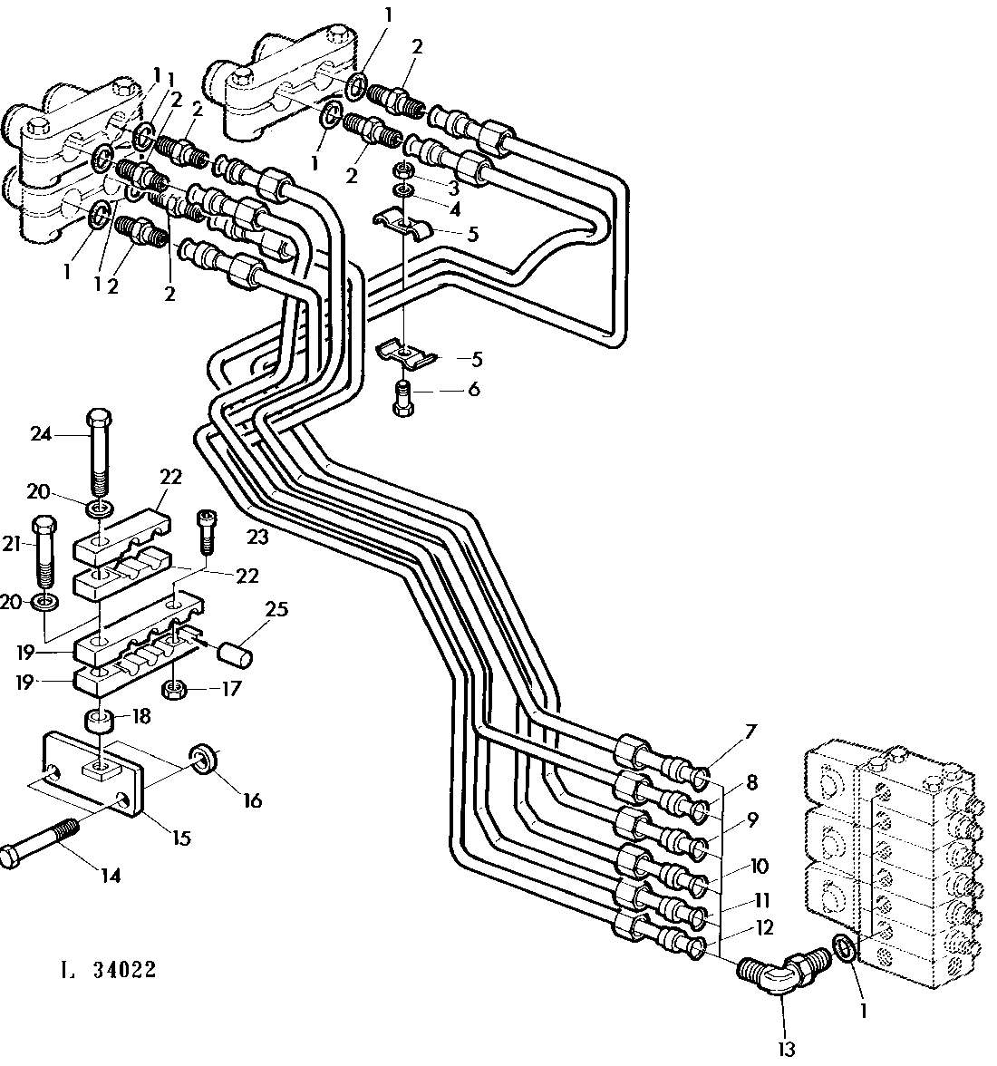 OIL LINES FOR REAR QUICK COUPLERS (SG2 CAB)