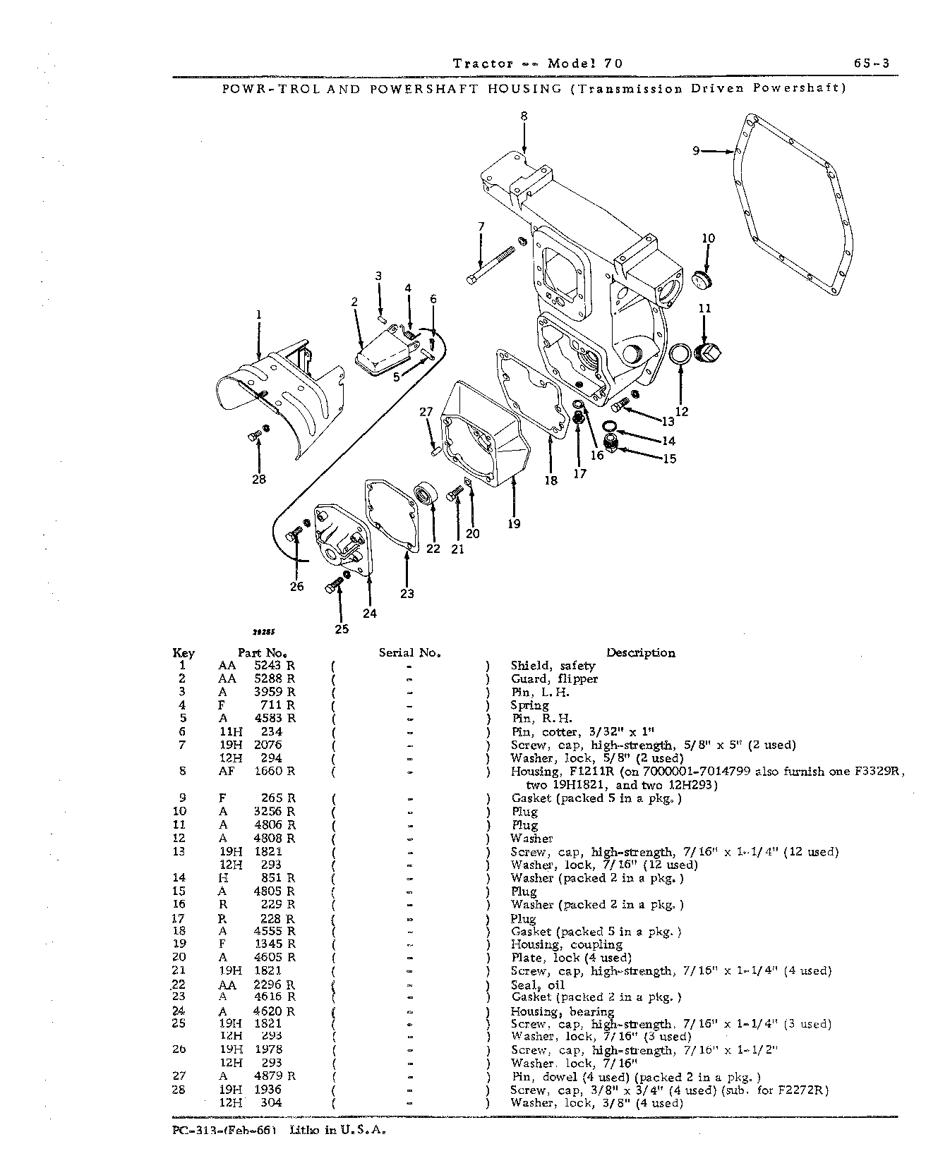 Section 65-Powershaft and Powershaft Clutch (Continued)